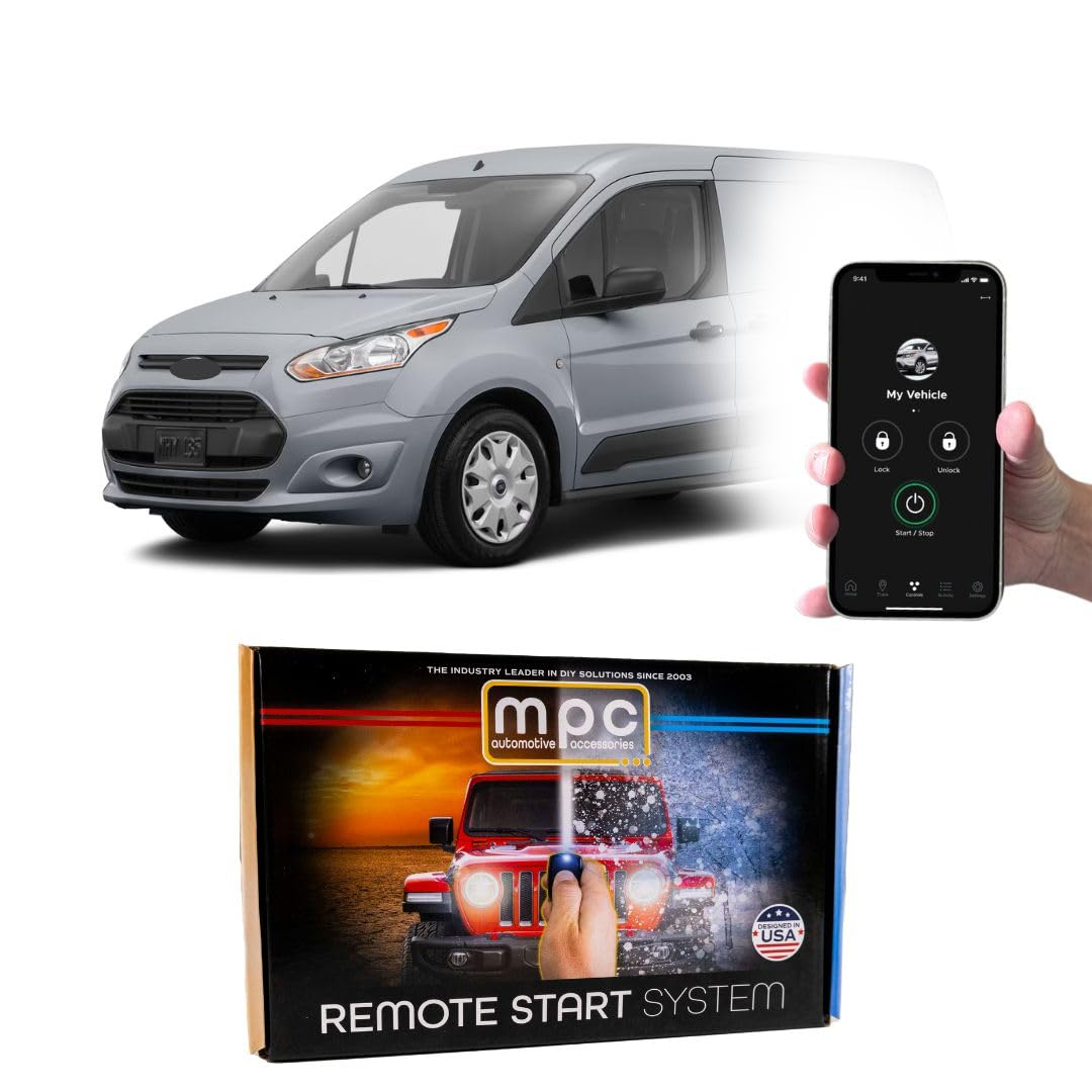 MPC Smartphone or OEM Remote Activated Remote Start Kit Compatible with 2014-2018 Ford Transit Connect -w/T-Harness - Firmware P