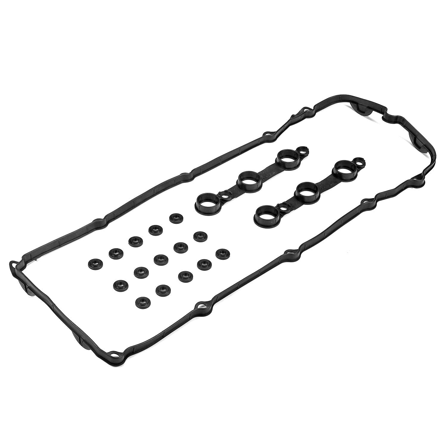 Donepart Valve Cover Gasket Compatible with Grommets for BMW M54 E46 E39 E83 E53 325i 330i 325Ci 323Ci 323i 325xi 328Ci 328i 330