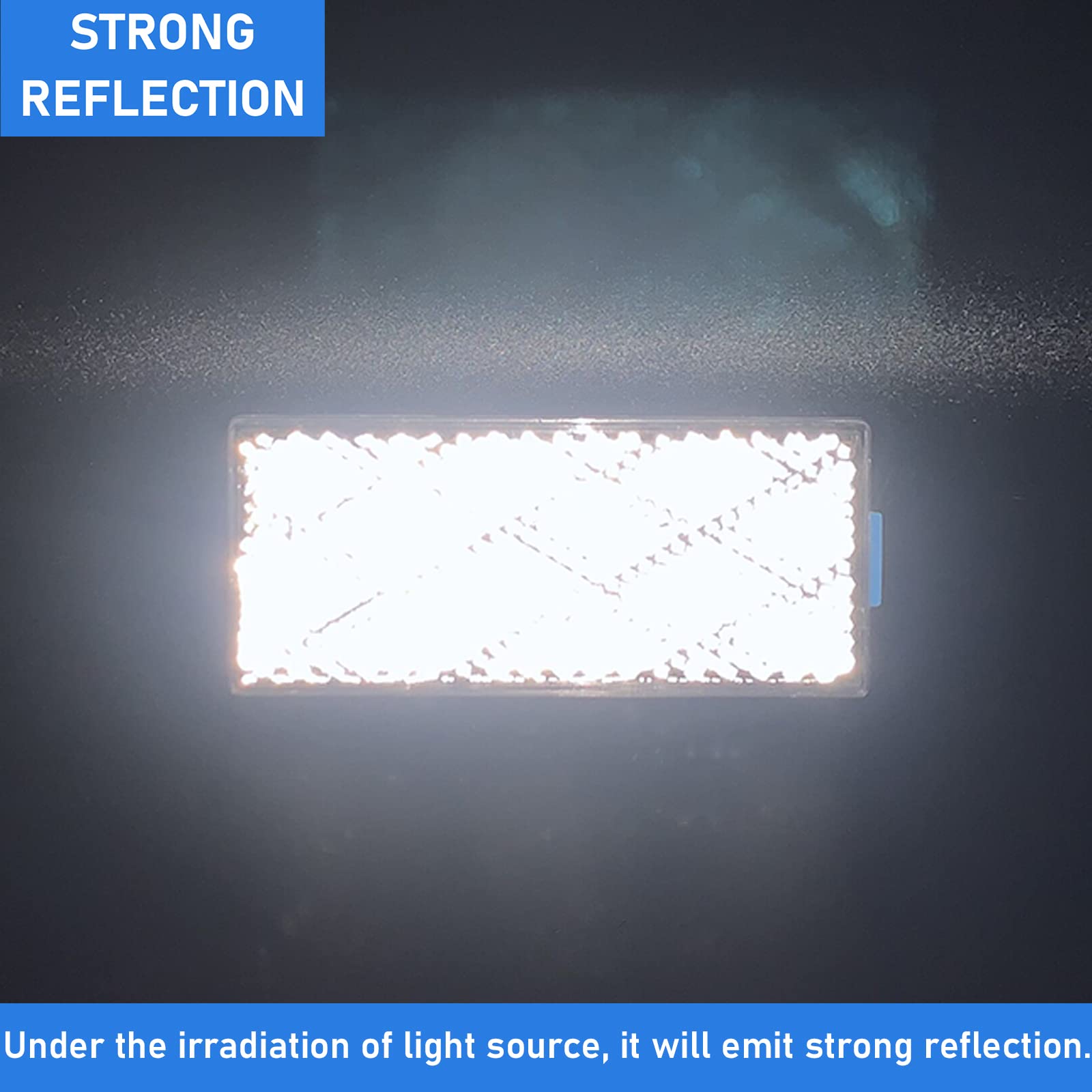 Reflector 80X35Mm Self Adhesive Rectangle Safety Waterproof Stick On For Driveway Mailbox Trailer