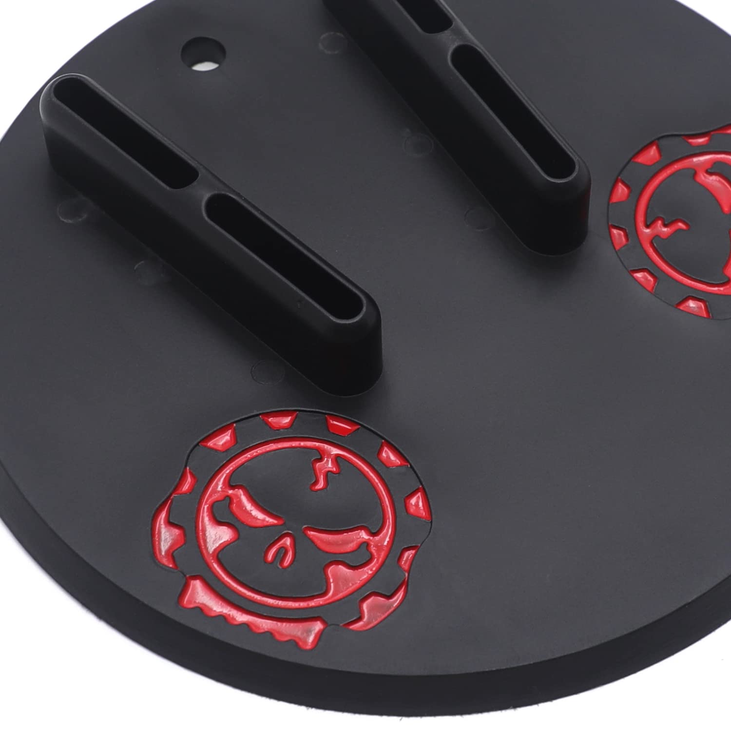 Httmt- Black Round Kickstand Sidestand Jiffy Stand Coaster Pad Compatible With H-D Touring Cruiser Sport Dirt [P/N:Mt253-001-Bk]