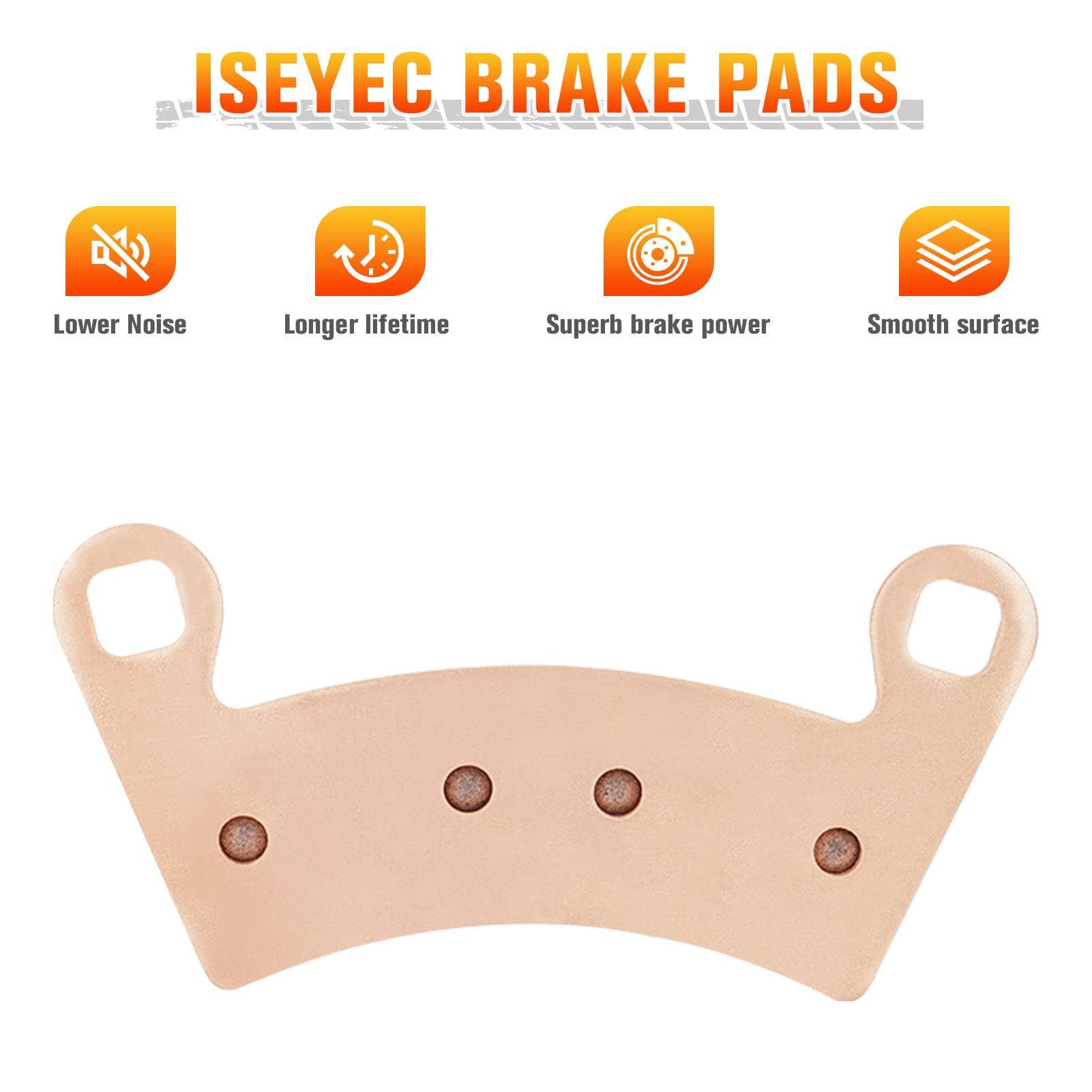 Front & Rear Brake Pads Sintered for 2016-2021 Polaris General 1000 EPS/General 4 1000 EPS, Replace for 1911228 1912508 2205949