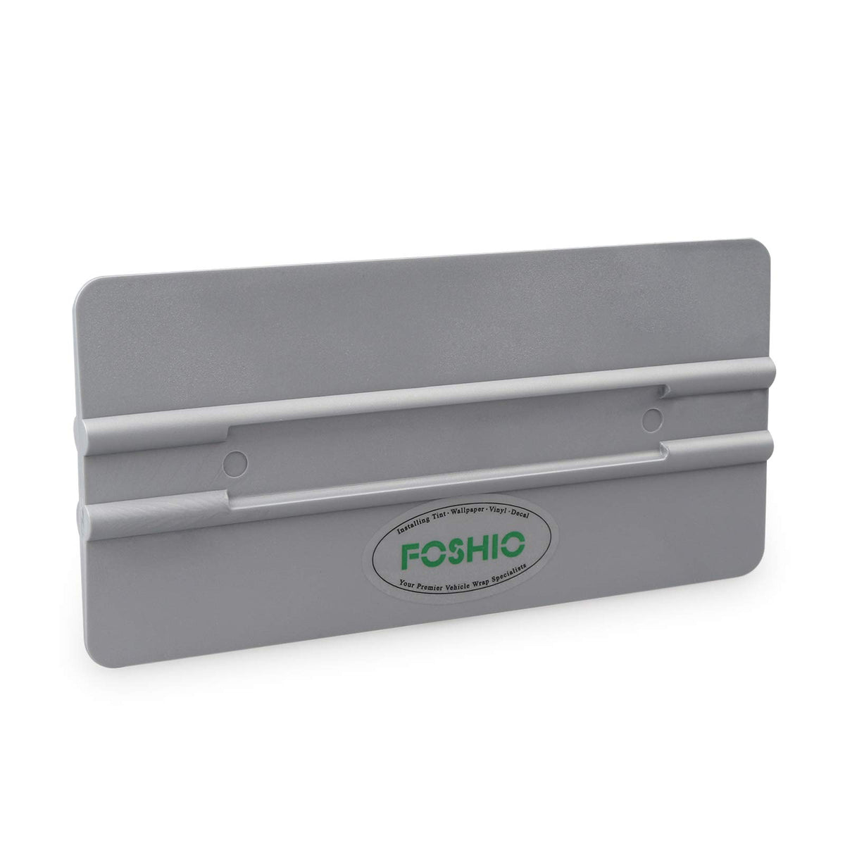 Foshio 6 Inch Squeegee For Vinyl 4 Round Corners Universal Card, Window Tint Film Installing Hard Silver Pp Car Vinyl Wrap Scrap