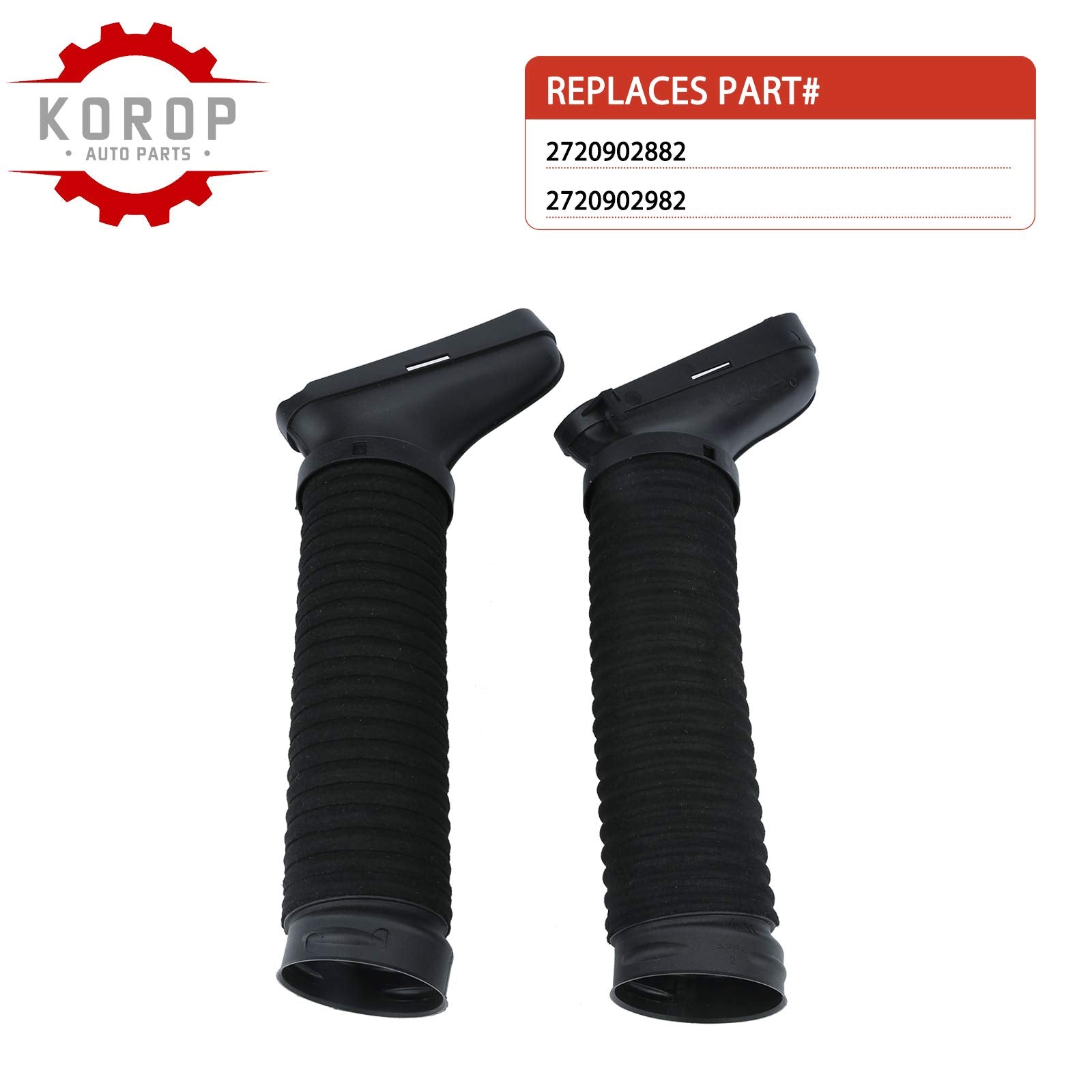 Air Cleaner Intake Hose Replaces# 2720902982 2720902882 Fits For Mercedes-Benz 2010 2011 2012 Glk350 3.5L, Right + Left Side Fre