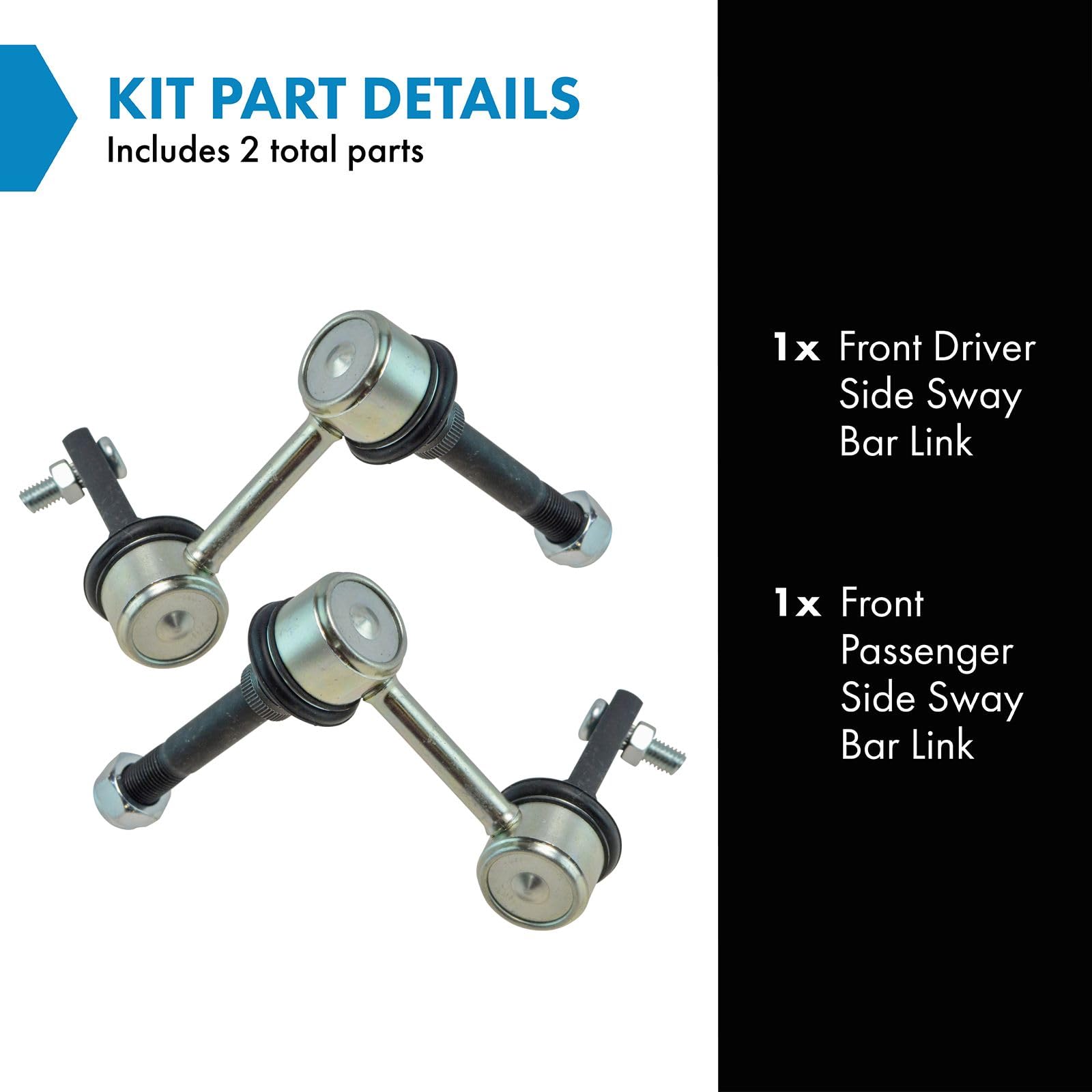 Trq Front Sway Bar Stabilizer Link Set Compatible With 1993-2005 Lexus Gs300 1998-2000 Gs400 2001-2005 Gs430 2002-2010 Sc430