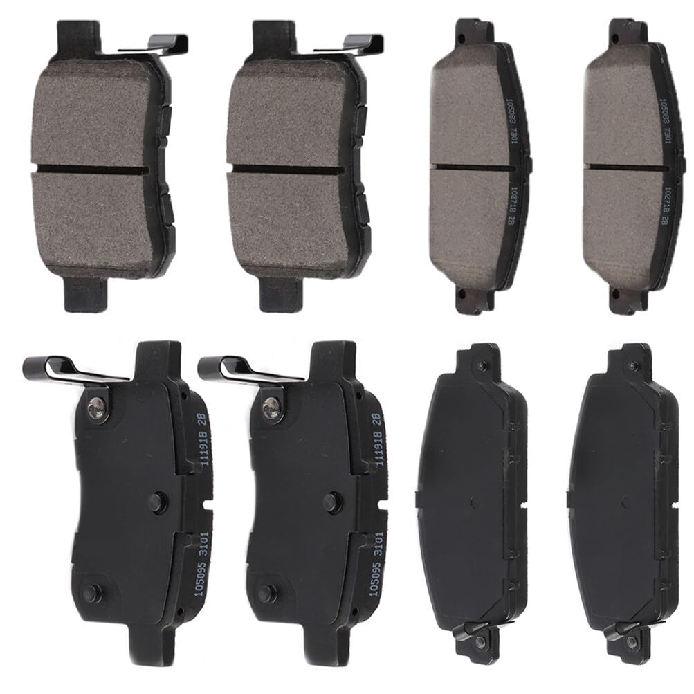 Automuto 8Pc Front & Rear Disc Brake Pads Set D1451 D1654 For Honda For Accord 2013-2017