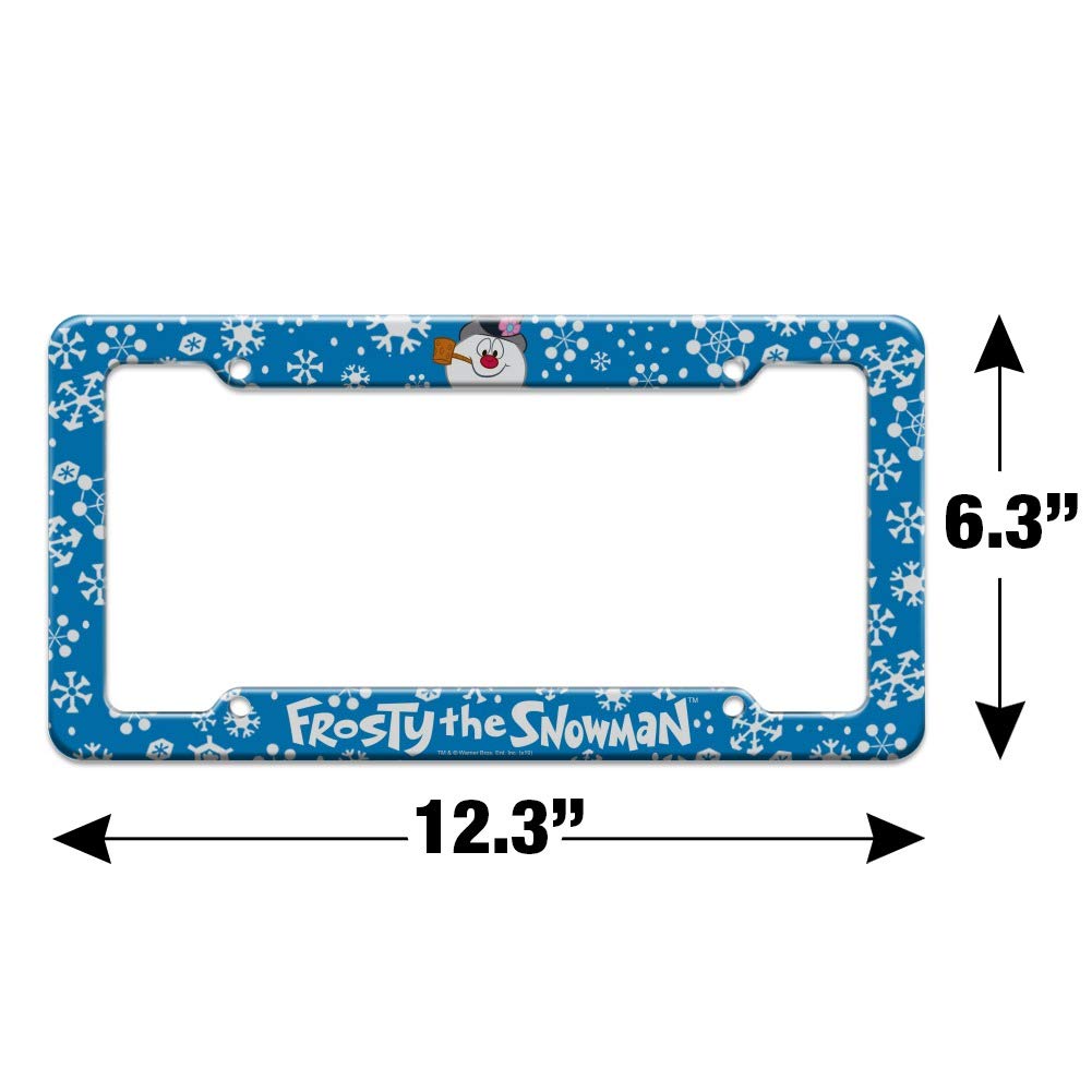 Frosty The Snowman Snowing License Plate Tag Frame