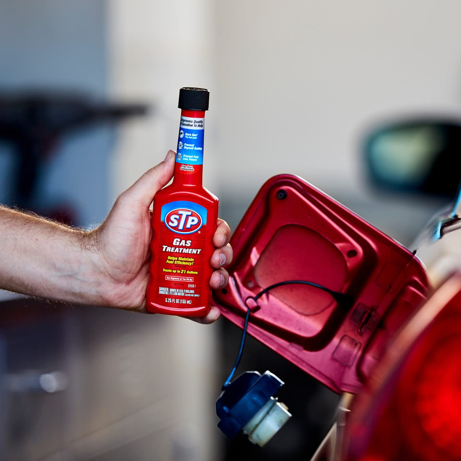 Stp Gas Treatment Fuel Additive, 5.25 Fl Oz Bottles, 2 Pack, Fuel Cleaner That Fights Deposit Build-Up, Prevents Fuel Line Freez