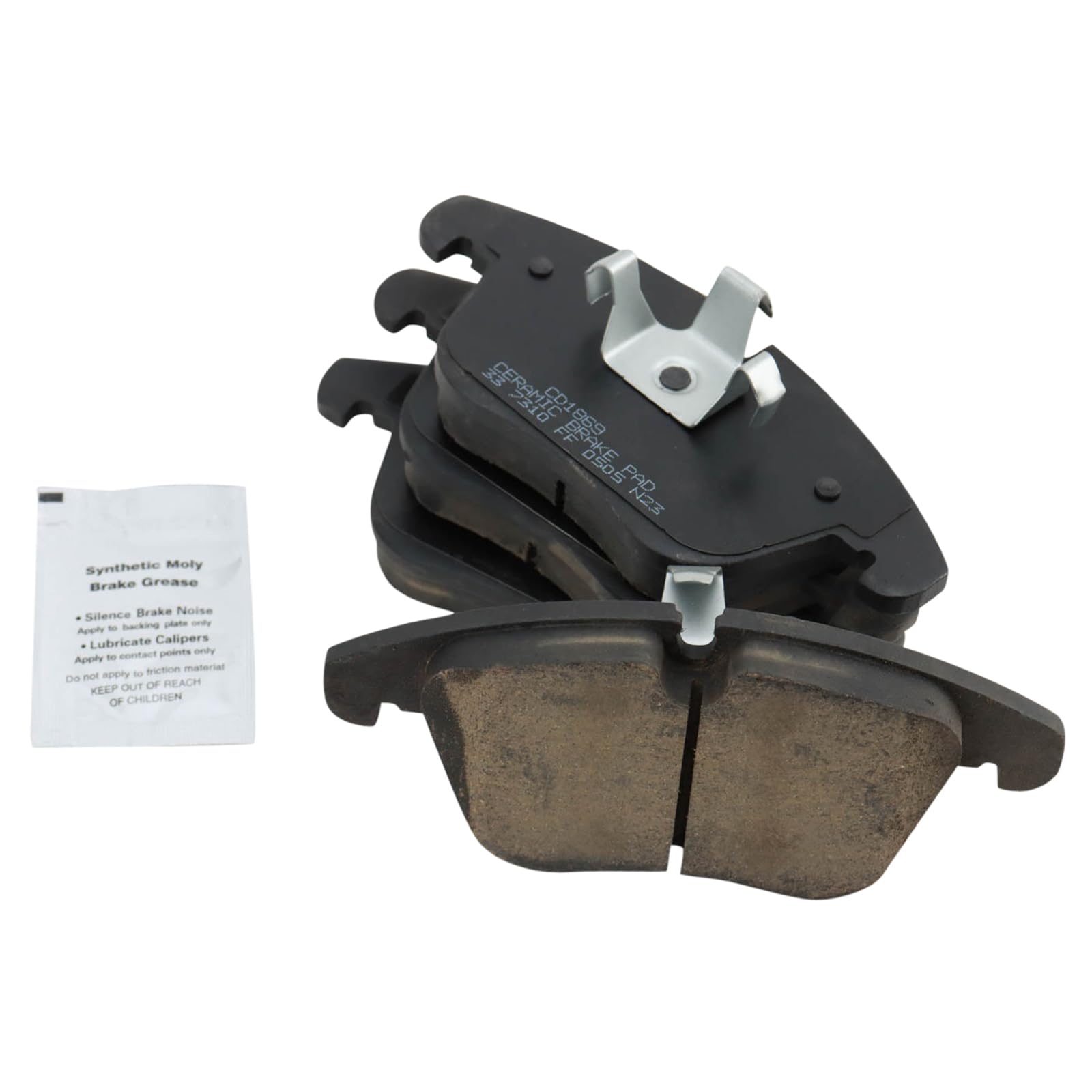 TRQ Front Brake Pads Ceramic Compatible with 2017-2019 Jaguar XE