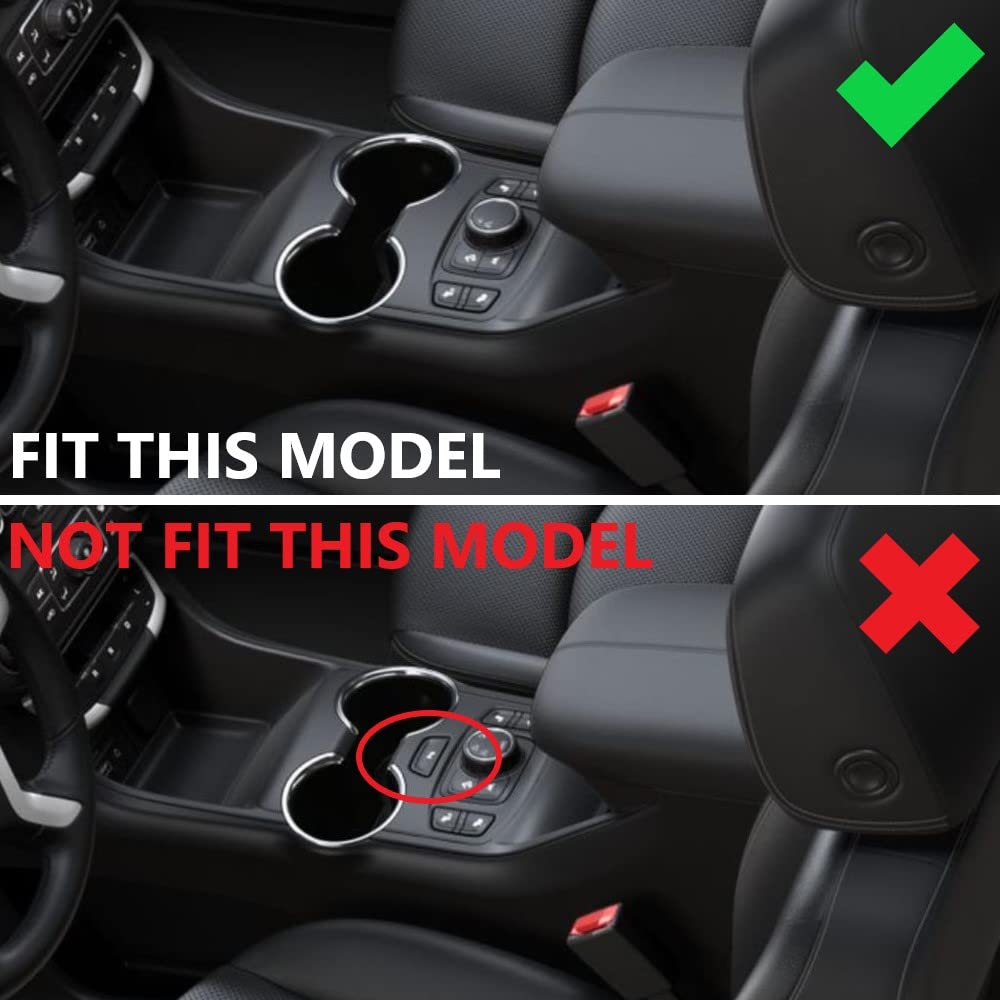 Korlot Carbon Fiber Center Console Cup Holder Knob Button Panel Cover Trim For Gmc Terrain 2018-2024