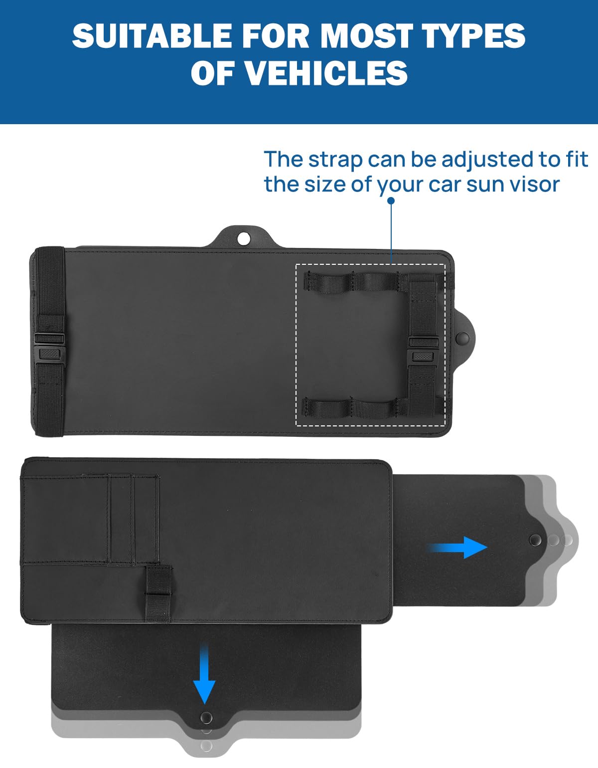 JOYTUTUS Car Sun Visor Extender, Sun Visor for Car Protects from Anti-Glare, UV Rays, Universal Fit, Practical