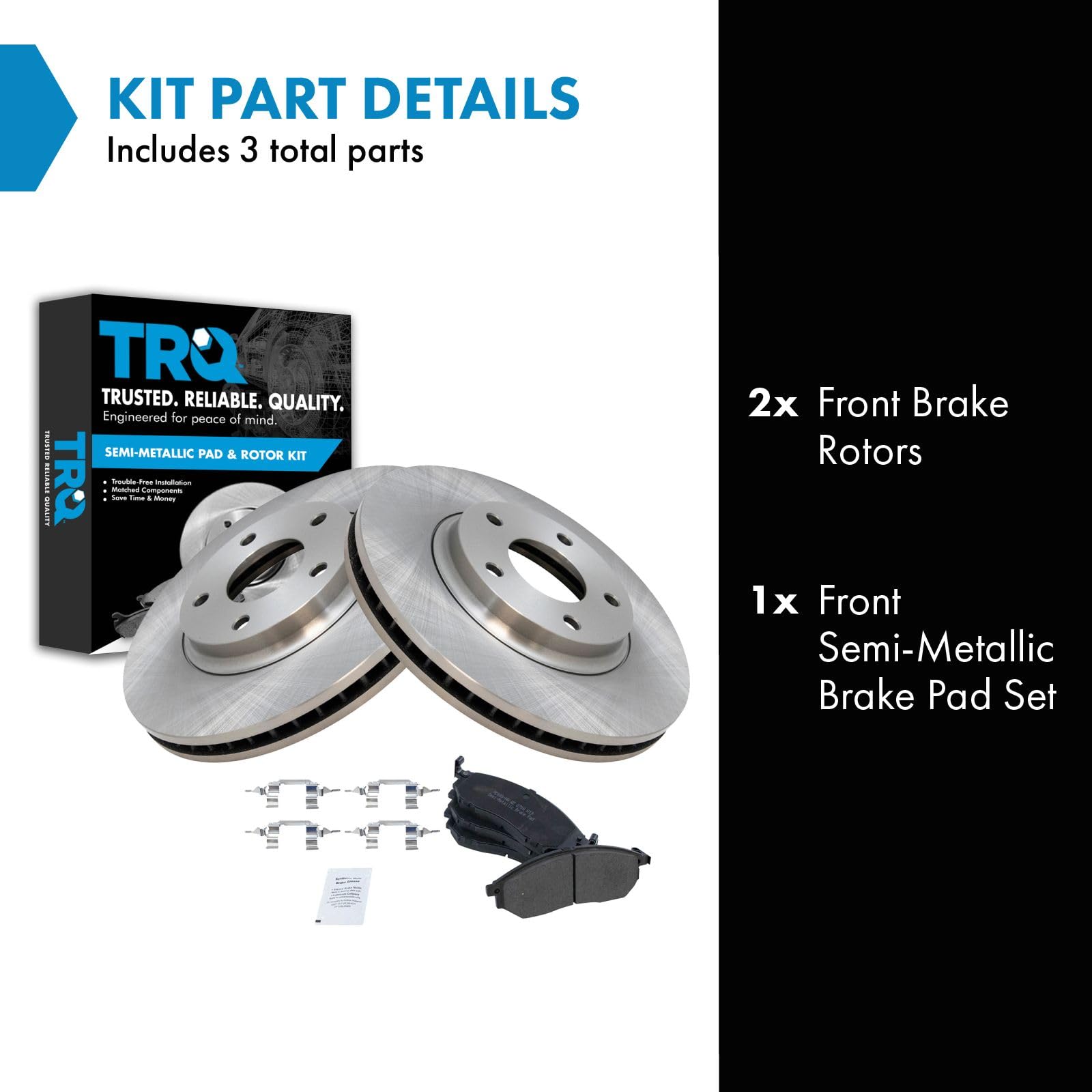 Trq Front Metallic Disc Brake Pad & Rotor Kit Set For Infiniti M45 Q45