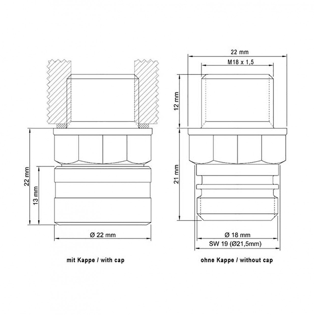 Stahlbus Oil Drain Valve Plug M18X1.5X12Mm Steel - Clean, Easy, No Tool Oil Change - Includes Oil Drain Plug, Washer, Cap, Connector, Silicone Hose