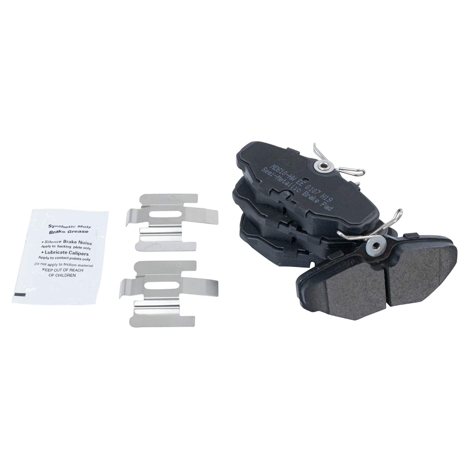 Trq Rear Brake Pad & Rotor Kit Semi-Metallic Compatible With 1993-2002 Lincoln Continental