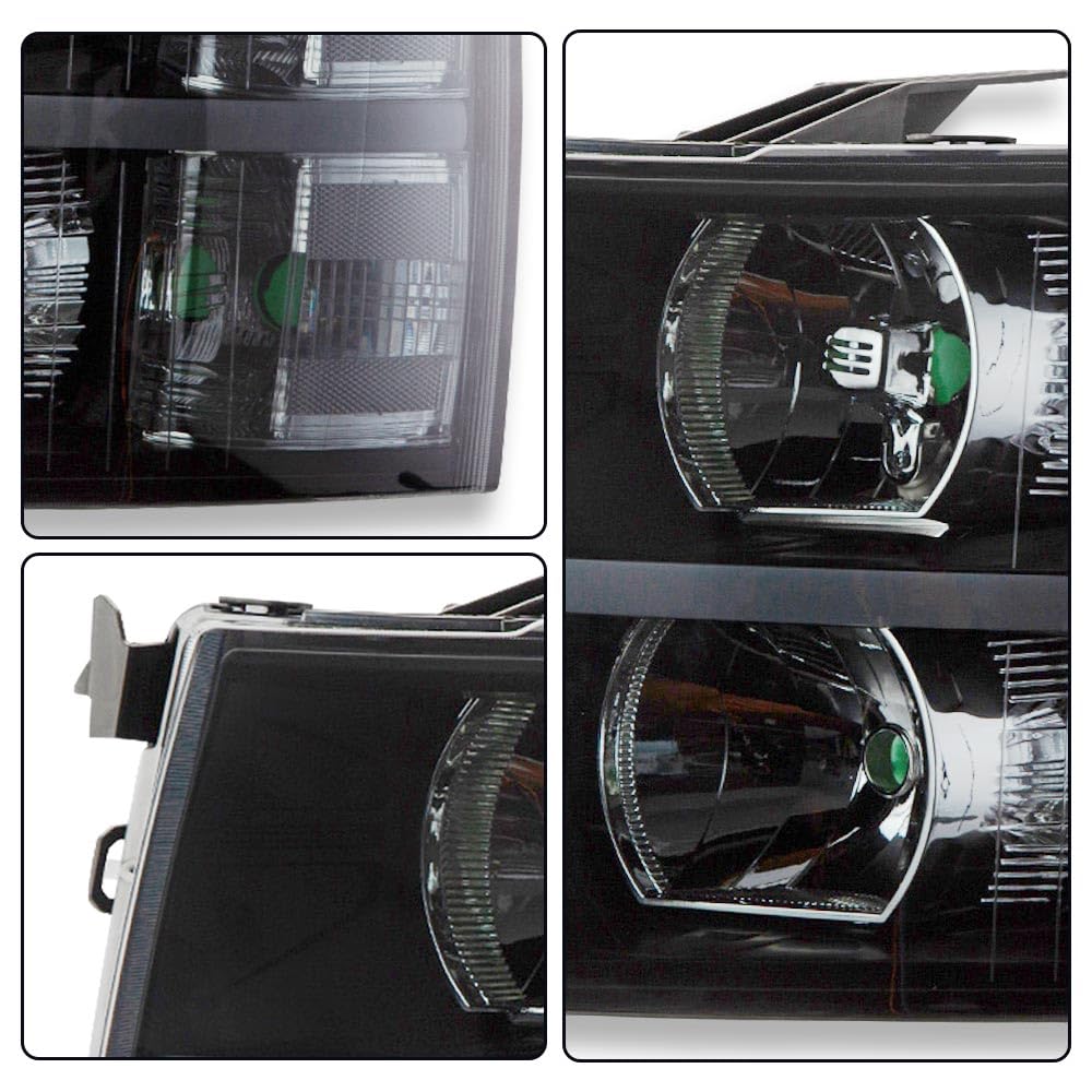 Cheda Led Headlights Assembly Compatible With 2007-2013 Chevy Silverado 1500/Silverado 2500 3500 & Hd Models 2007-2014 Bumper La
