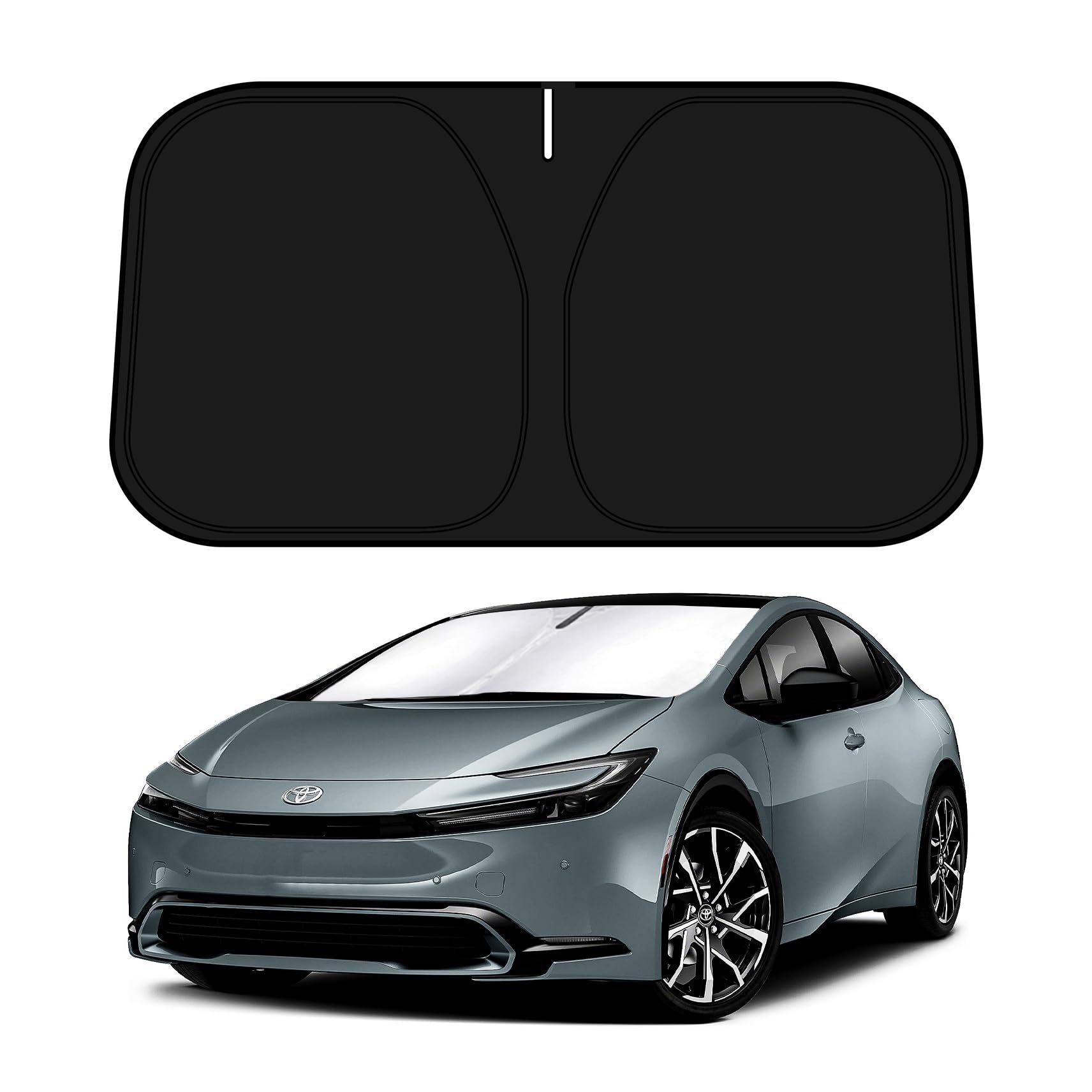D-Lumina Windshield Sun Shade For Toyo-Ta Prius 5Th Gen 2023 2024 2025 Accessories, Front Window Sunshade Sun Visor Protector Bl