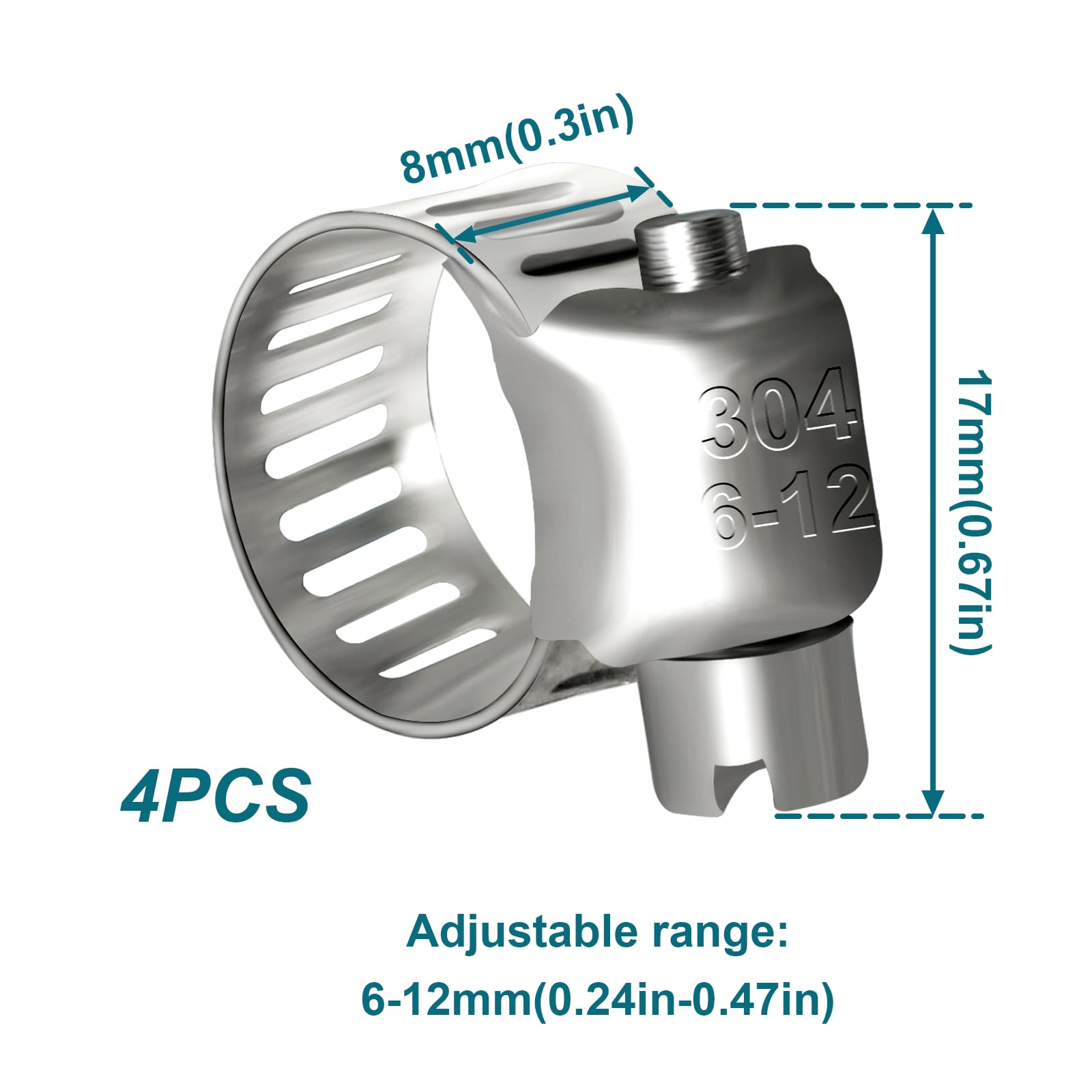 Housun Fuel Line 3/16 Inch Id, Fuel Hose 5Ft, J30R7 Fuel Line Hose Nbr With 4 Clamps.