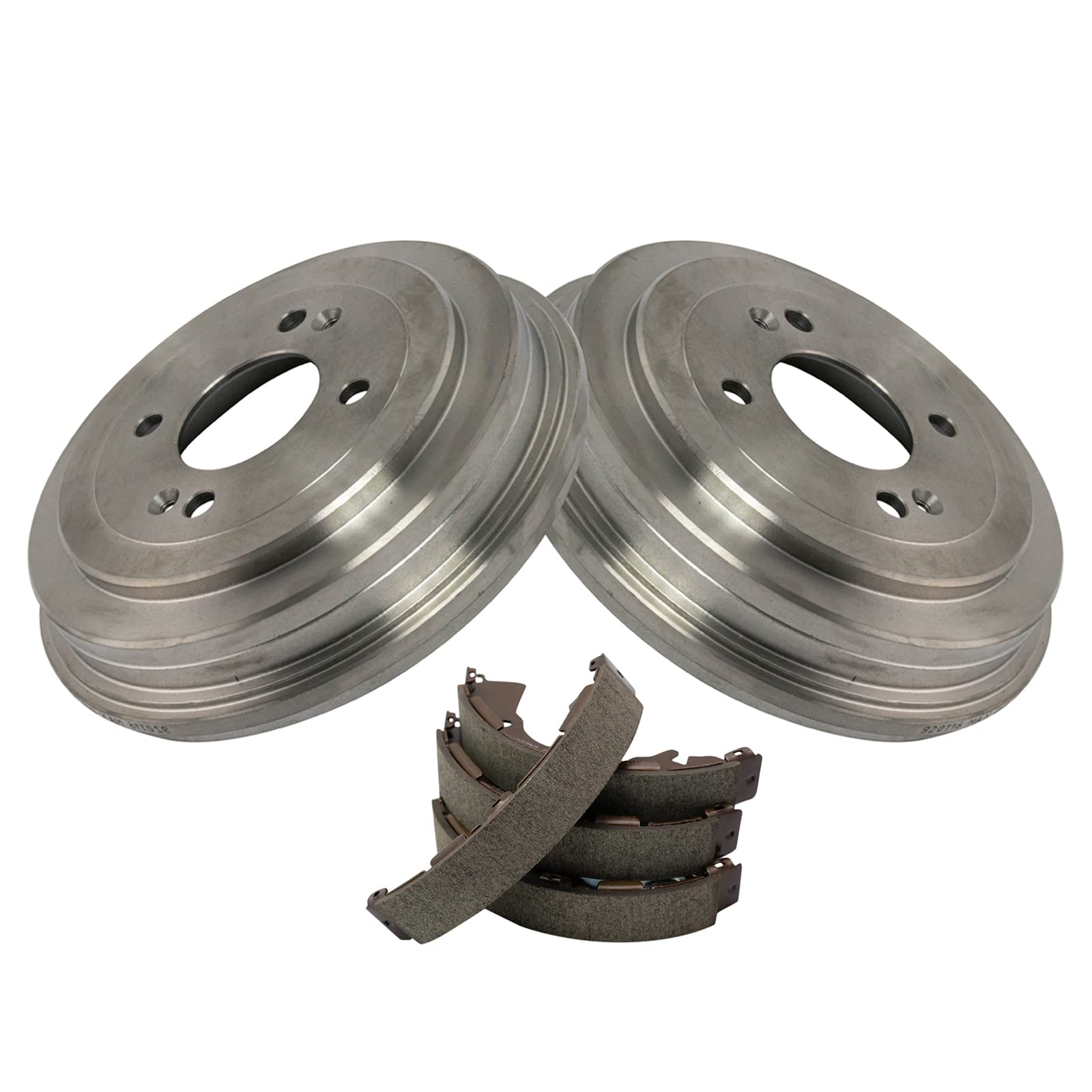 TRQ Rear Brake Drum & Shoe Kit Set for 2006-2011 Hyundai Accent / 2006-2011 Kia Rio / 2006-2011 Kia Rio5