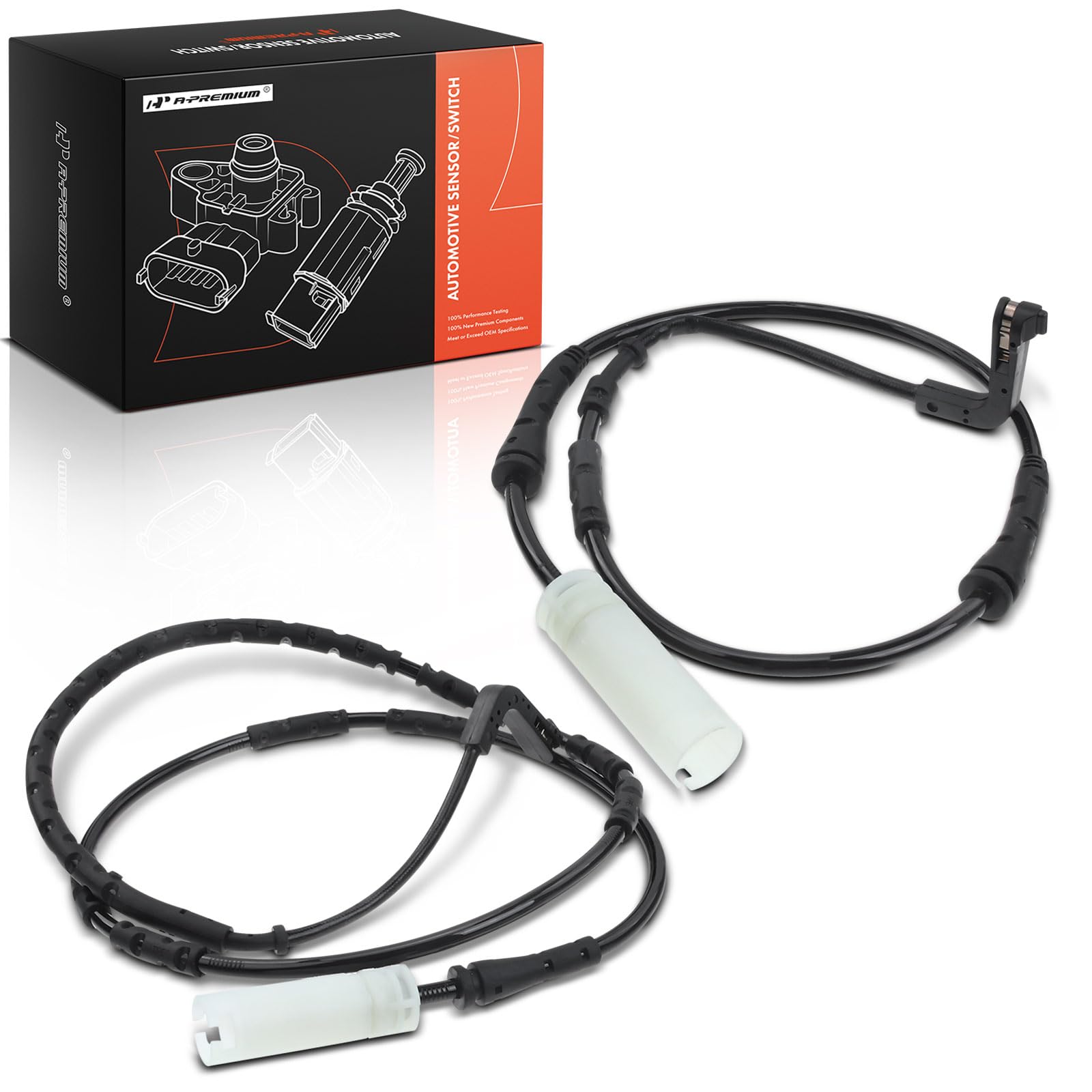 A-Premium Front and Rear Disc Brake Pad Wear Sensors Compatible with BMW E87/E90 Series 128i 2008-2010, 325i 2006, 328i 2007-2008, 330i 2006, 2-PC Set