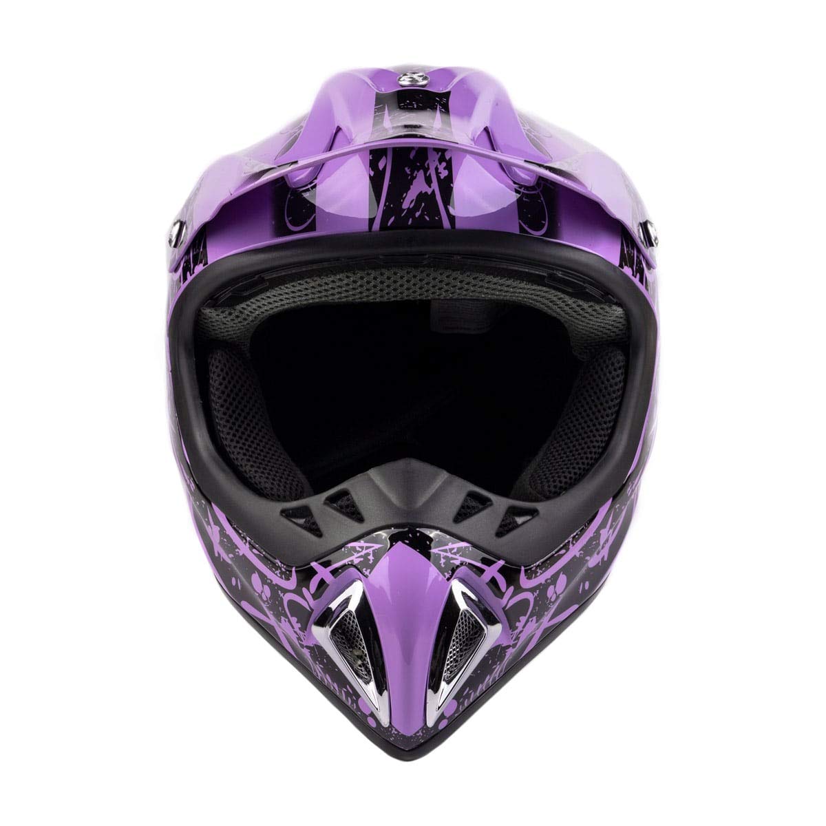 Typhoon Helmets ATV Motorcycle Helmet Set - DOT Certified, XX-Large, Purple with Gloves & Goggles, Model K27PPL238PPLCOXXL