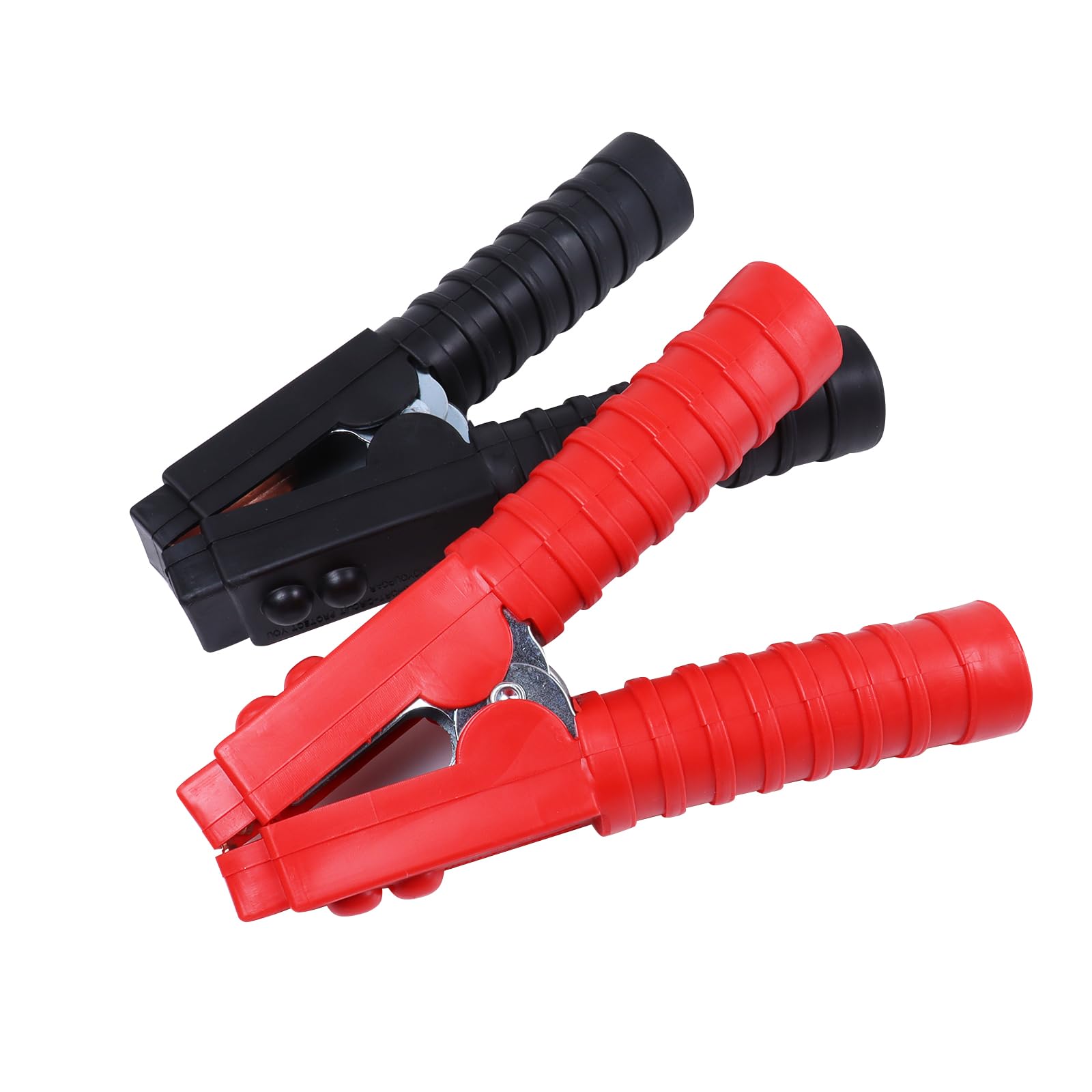 Pure Copper 1500A Jumper Cable Clamp,Heavy Duty, Replacement, Insulated Handle, Durable for Truck Car Batteries (Black + Red) 2P