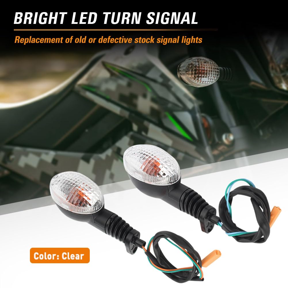 Gzyf 1 Pair Motorcycle Turn Signal Indicator Light Lamp For Kawasaki Ninja 250R 2008-2012 / Klx 250Sf 2009-2010 / Klx250S 2009-2014 / Vn 650 Vulcan S 2015-2017