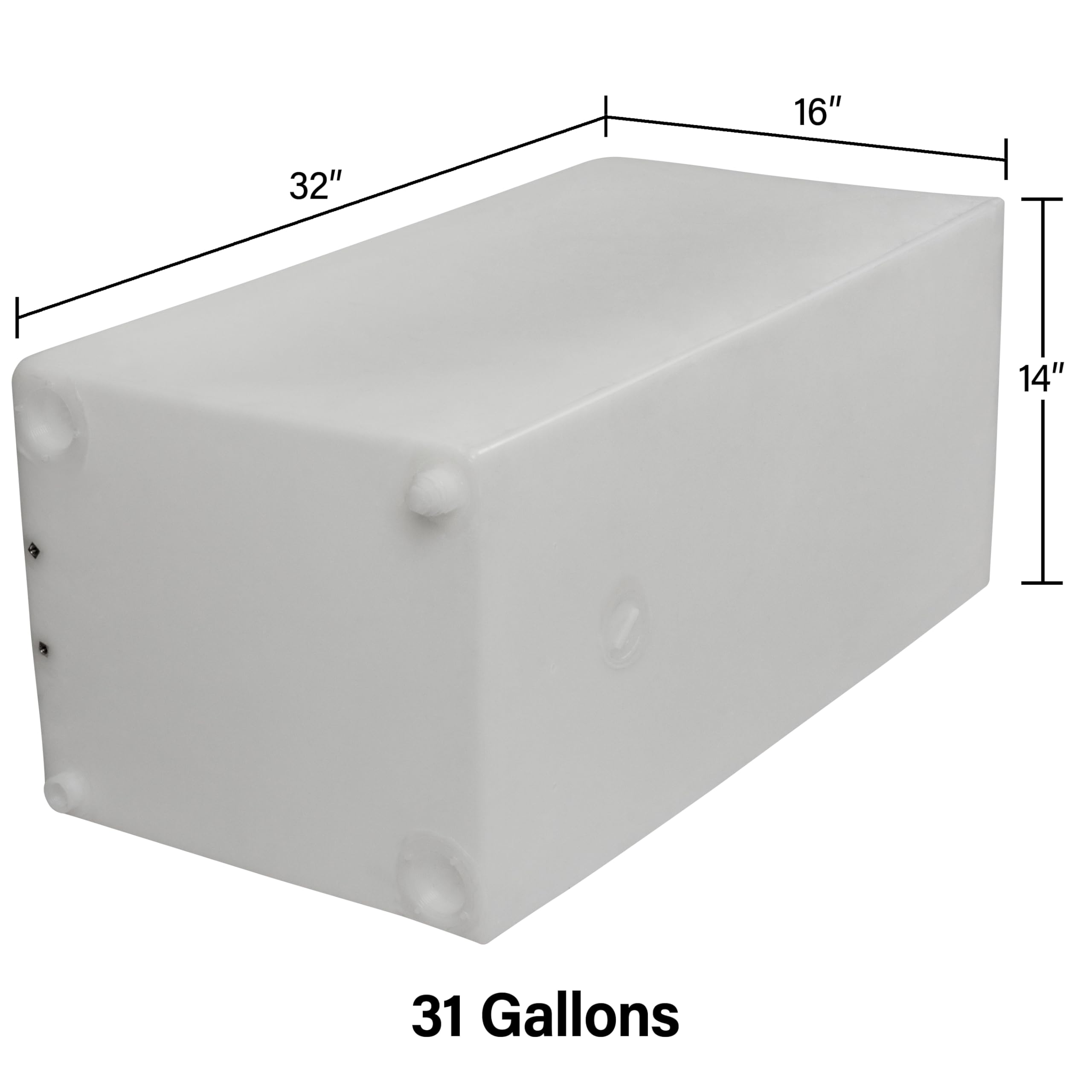 Ameri-Kart 29 Gallon RV Fresh Water Tank for Drinking and Potable Water, for Campers, Trailers, and RVs, WT-5077, 32-Inch x 16-I