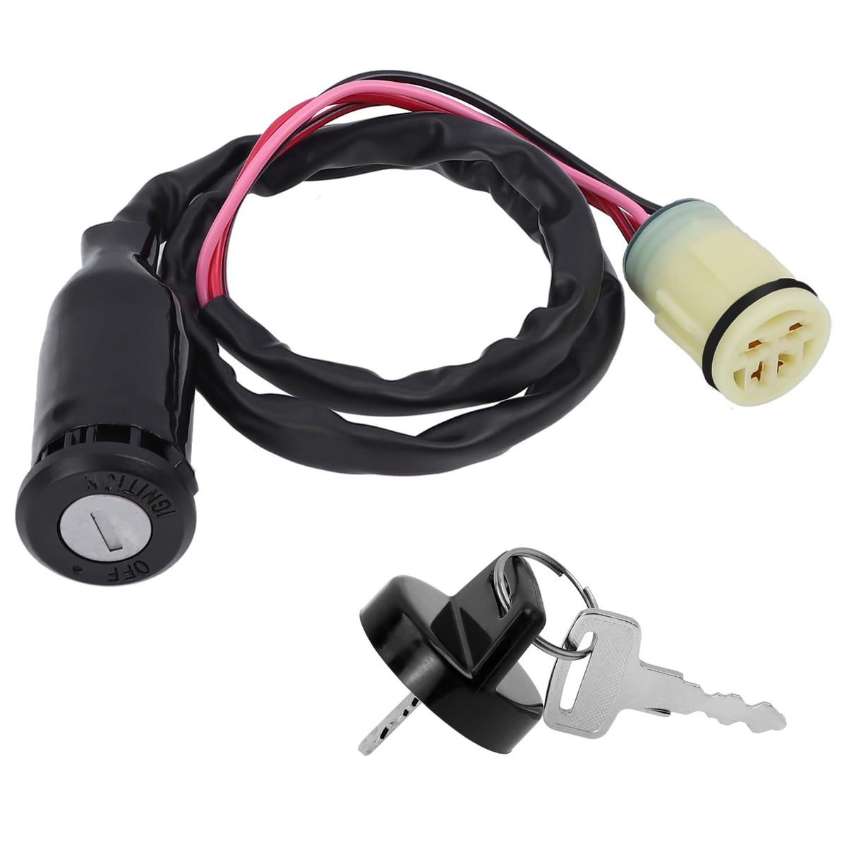 HNeekyr Ignition Switch Key, Compatible with Honda ATV TRX350 TRX400 TRX420 TRX450ES Foreman TRX500 Rancher 350 400 420 Replace#
