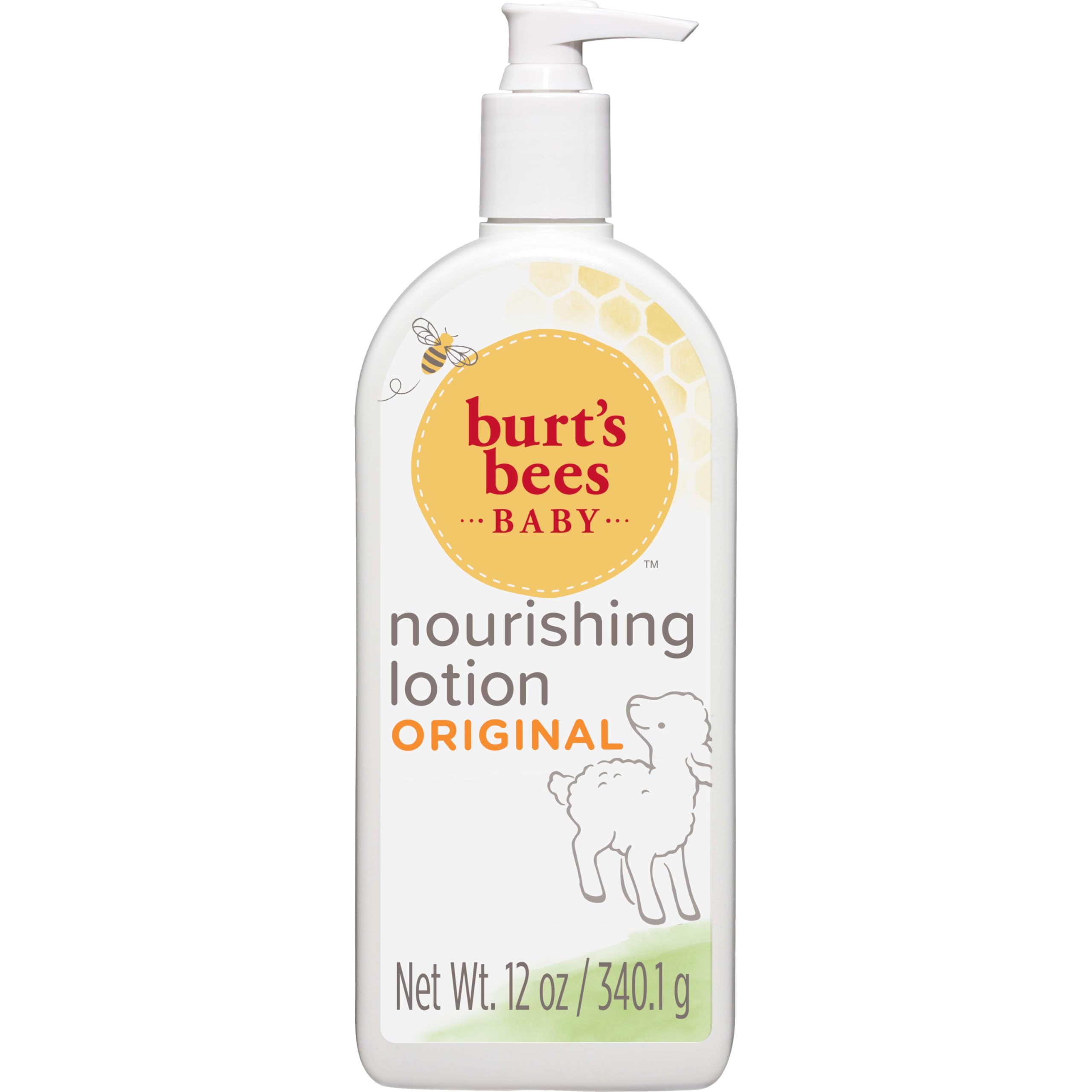 Burts Bees Baby Nourishing Lotion with Sunflower Seed Oil  Original Scent  Pediatrician Tested  99.0% Natural Origin  12 Ounces-New