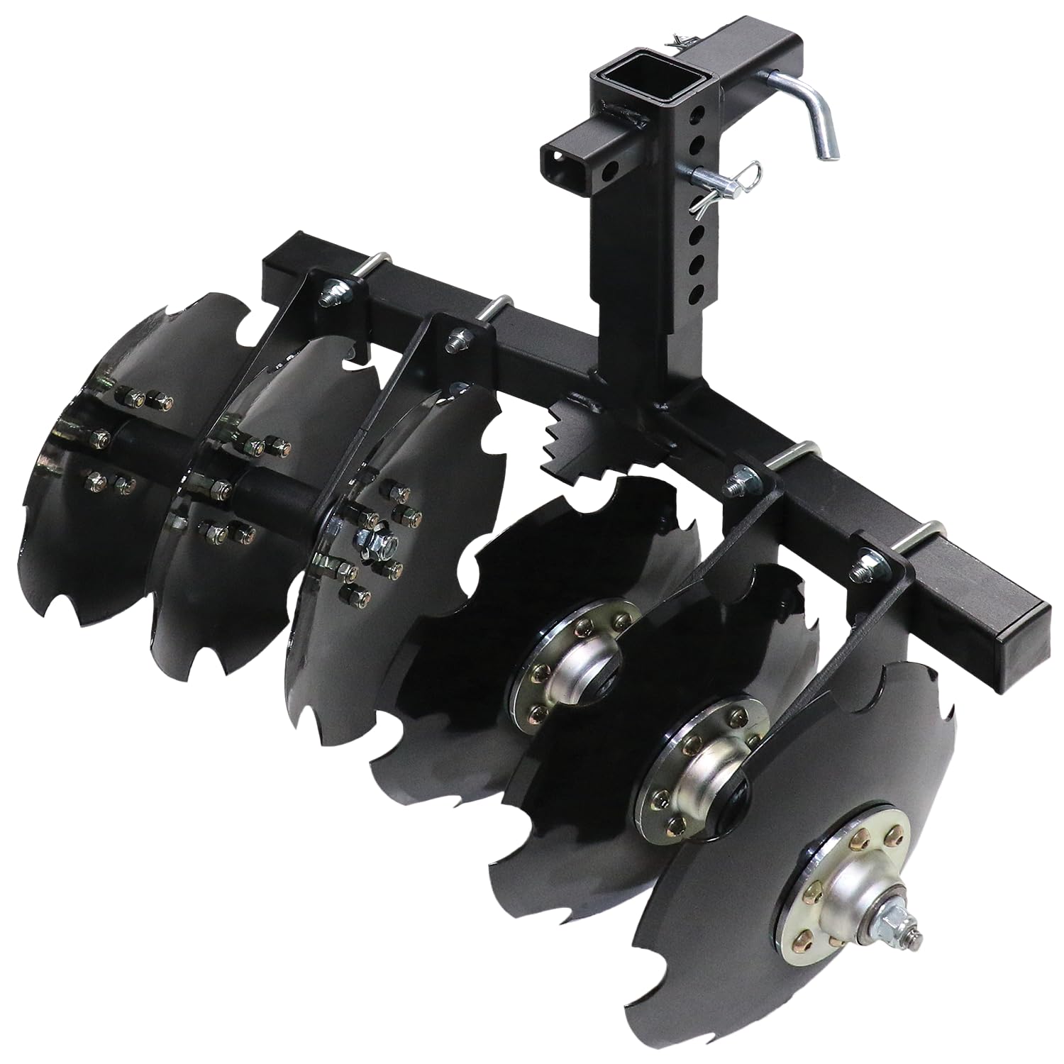 Battle Armor Designs Big Buck 28'' Cut Width ATV/UTV Disc Plow Harrow with Universal 2'' Receiver Mount, Cultivates 1 to 2 Acres