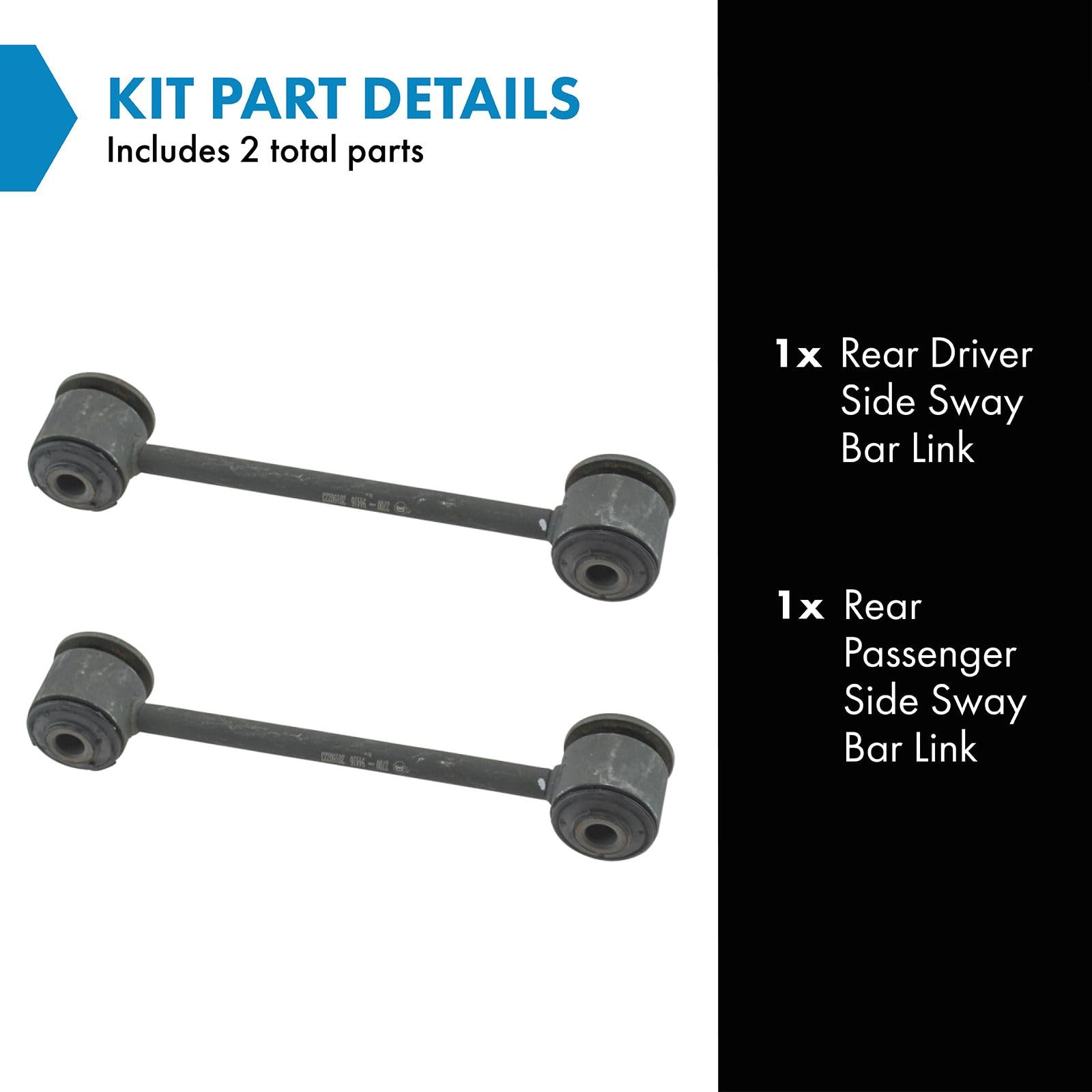 Trq Rear Sway Bar Stabilizer Link Set Compatible With 2001-2010 Chrysler Pt Cruiser