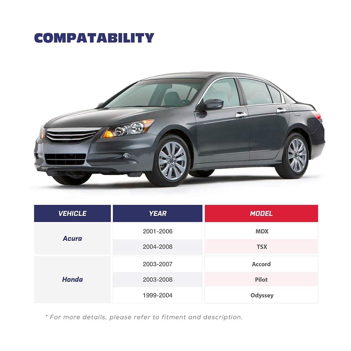 KSP Accord TSX Camber Arms, Adjustable Alignment Camber Toe -2° to +4° Angle Camber Arm fit for Pilot Odessey, Rear Suspension Camber Kits Compatible with Honda TSX MDX, 2PC