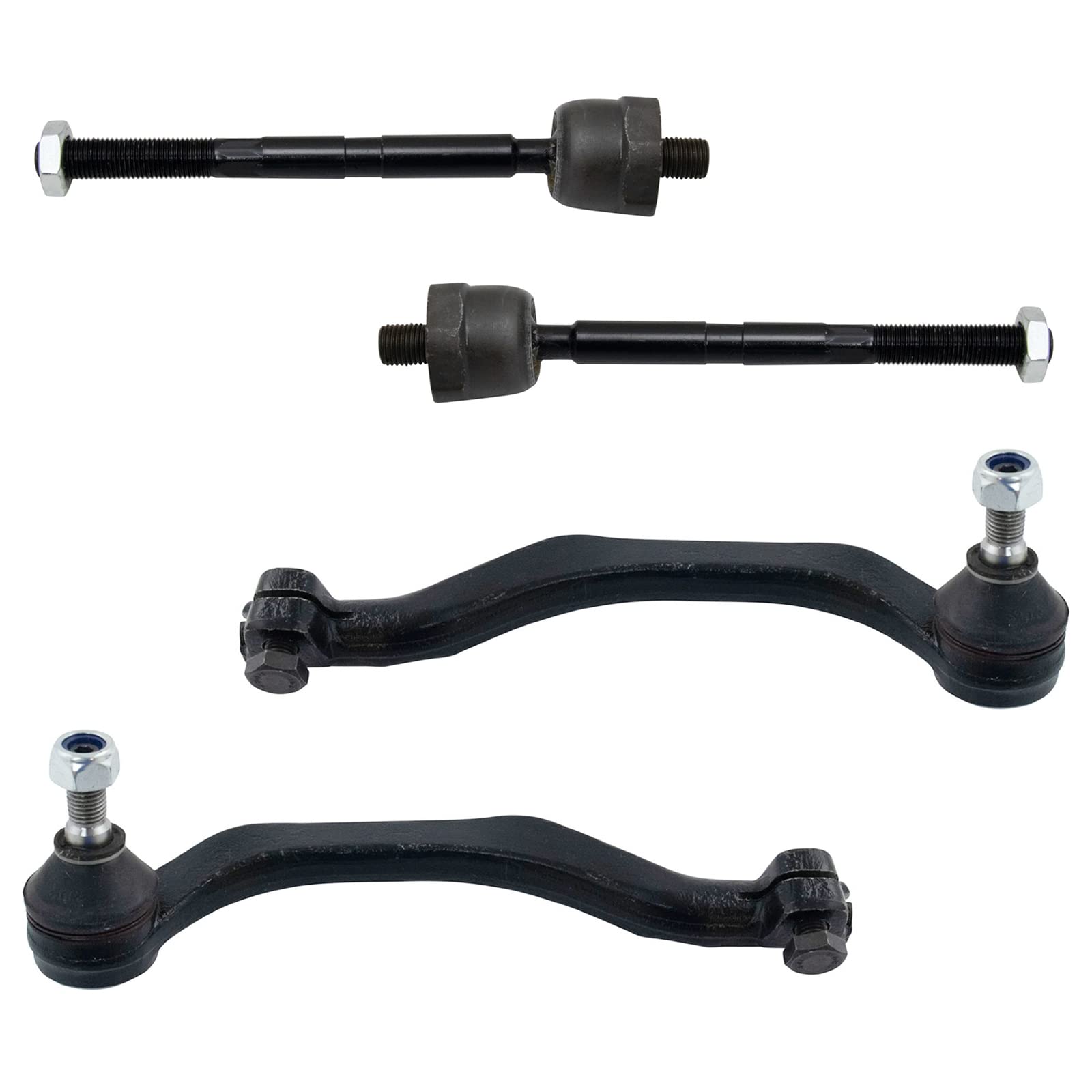 Trq Front Inner And Outer Tie Rod Set Compatible With 2007-2015 Mini Cooper
