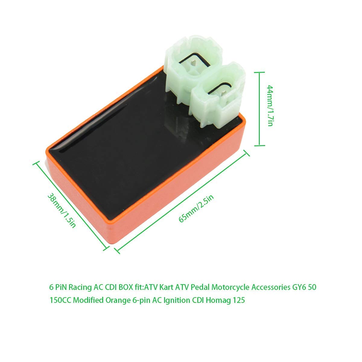 High Performance Racing 6 Pin AC CDI Ignition Coil Spark Plug A7TC for GY6 50cc 125cc 150cc 4-stroke Engines Scooter ATV Go Kart