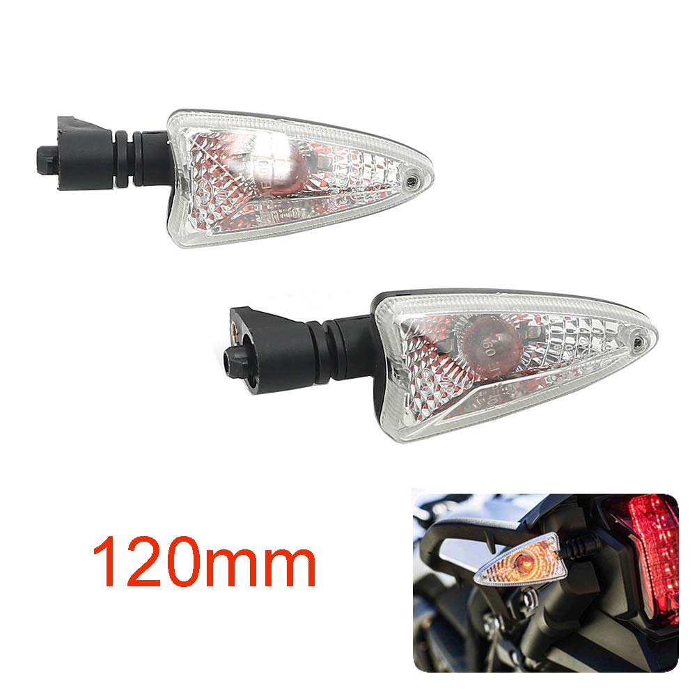 Motorcycle Front/Rear Blinker Turn Signal Light 120Mm For F800R F800S K1300R/S F800Gt F800St F800Gs S1000Rr C600 G650Gs F765Gs Transparent (No Wire,Only Light)