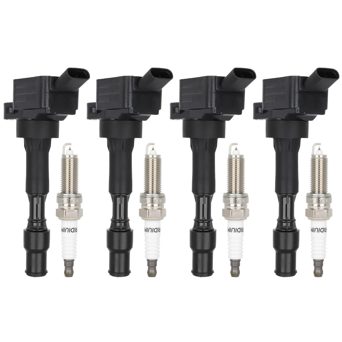 ECCPP UF816 4 ignition coils with 4 iridium Spark Plugs for Hyundai Elantra Sonata Kona for Kia Forte Optima 2.0L GN10877 UF816 