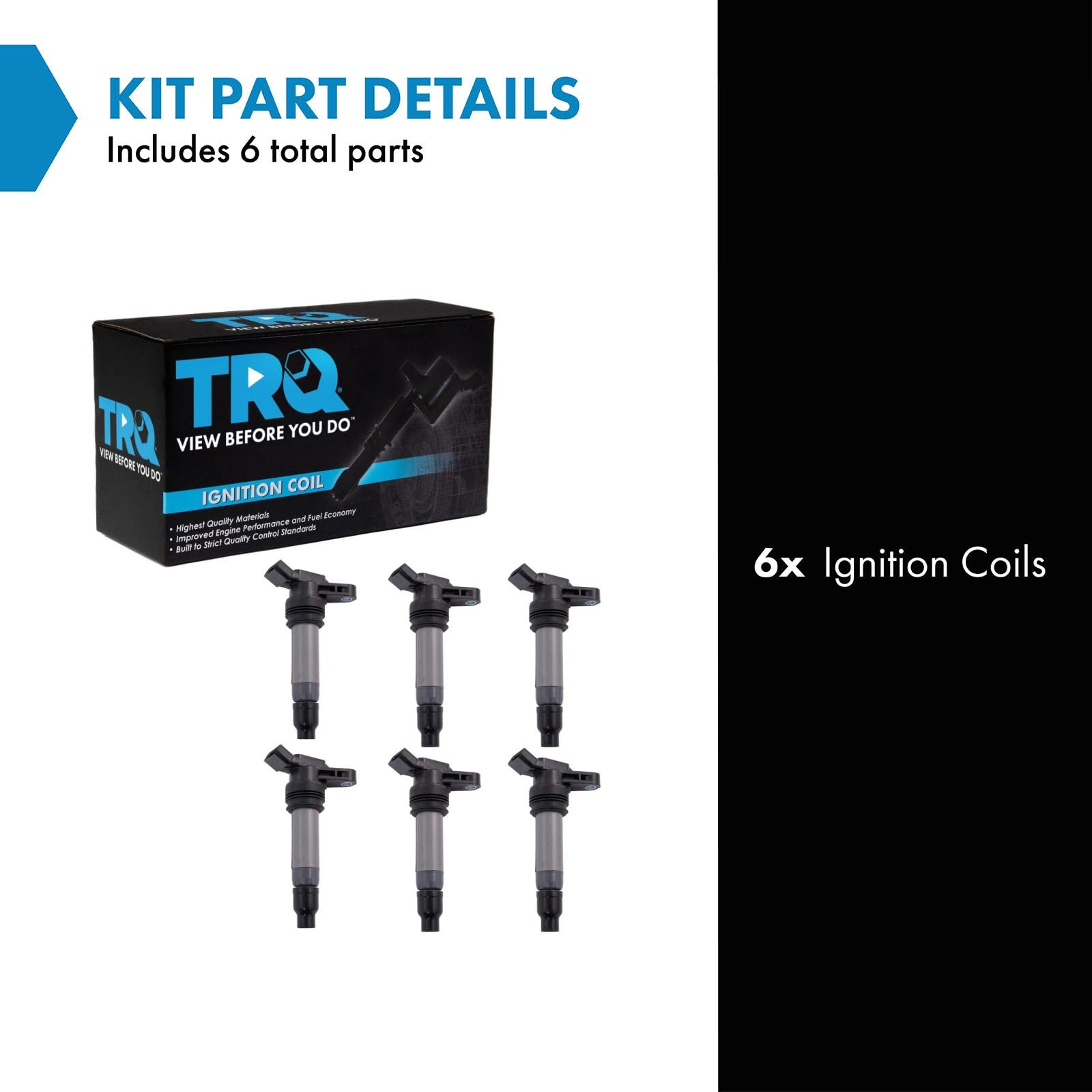 Trq Ignition Coil Set Compatible With 2008-2012 Land Rover Lr2 2011-2016 Volvo S60 2007-2015 S80 2015-2016 V60 2008-2010 V70 201