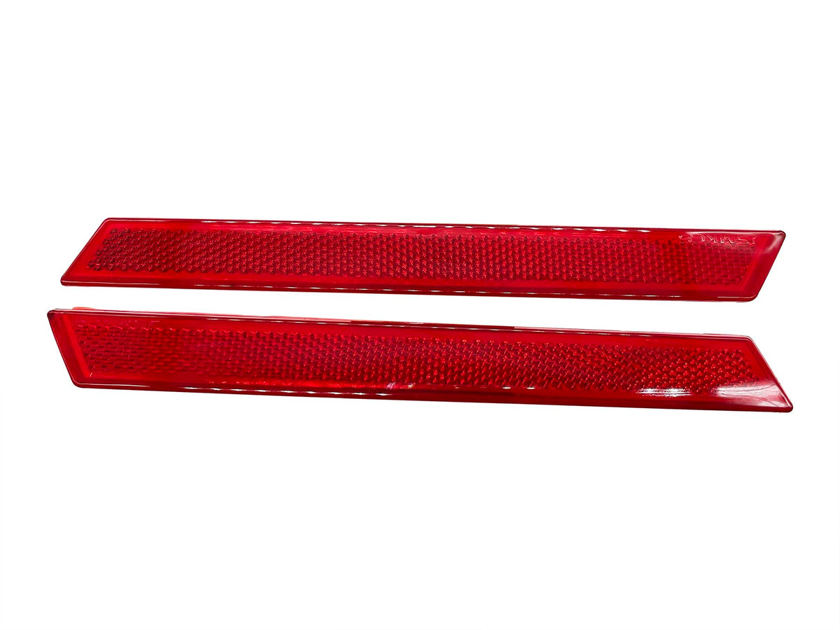 Pair Rear Bumper Reflector For Cadillac Xts 2013-2017 Red Lens Bumper Lower Lights Trim 2014 2015 2016