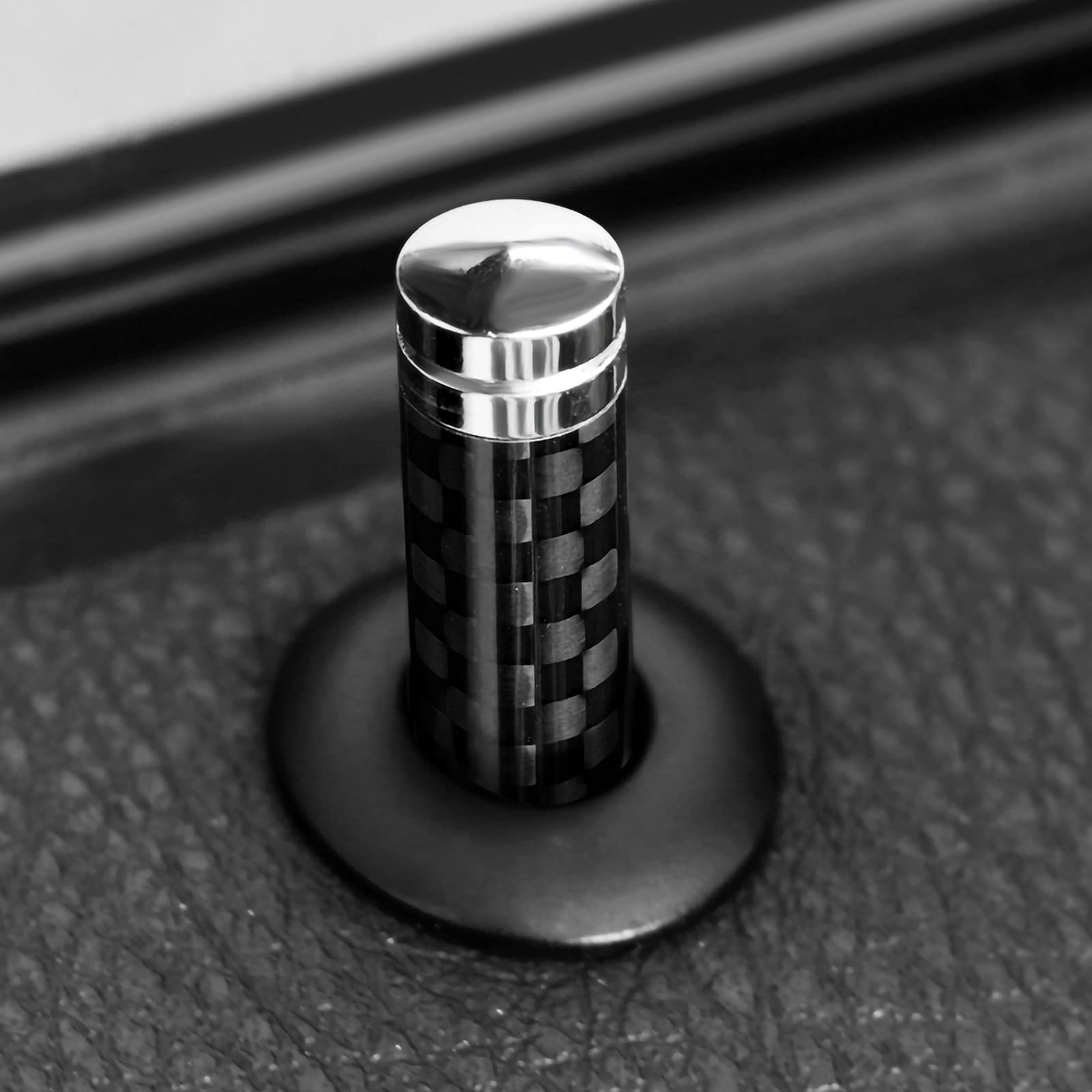 4Pcs Car Door Lock Knob Carbon Fiber Door Lock Bolt Pin Cover Stick Set Vehicle Door Pull Pins Door Bolt Truck Pickup Interior Accessories