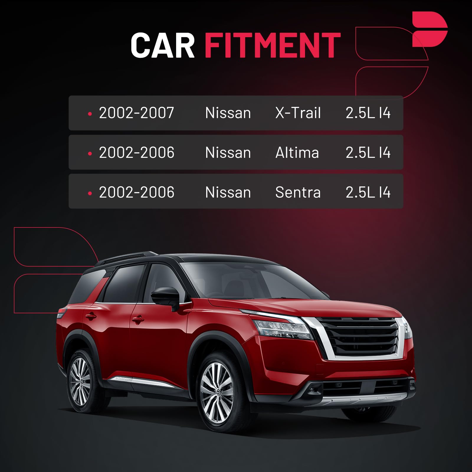 Bdfhyk Ignition Coils Pack Compatible With Nissan Altima Sentra X-Trail L4 2.5L Coil For Uf350 224488H3 C1398 22448-8H315 22448-