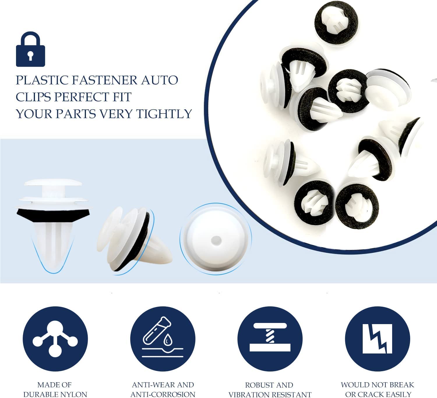 20PCS Door Trim Panel Retainers Clips Compatible with Toyota, Lexus, Camry, High Lander, RAV4, FJ Cruiser, 4-Runner ES 350, GX 4