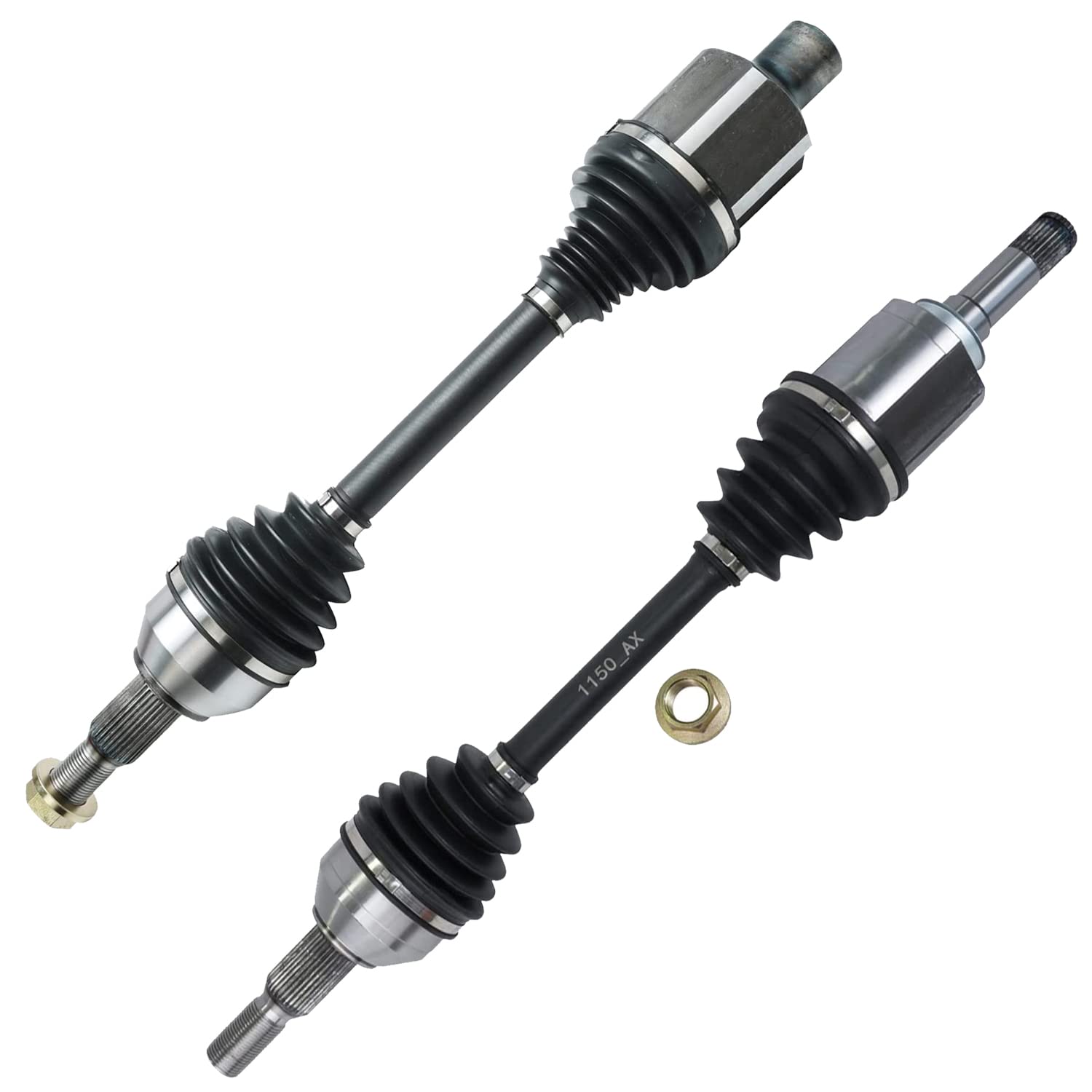 Detroit Axle - Front CV Axles for Buick Enclave Chevy Traverse GMC Acadia Limited Saturn Outlook 2 CV Axle Shafts Set Replacemen