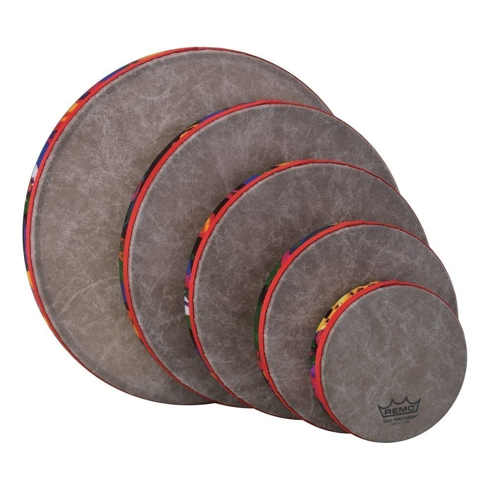 Remo Kd-0500-01 Kids Percussion Frame Drum Pack - Fabric Rain Forest