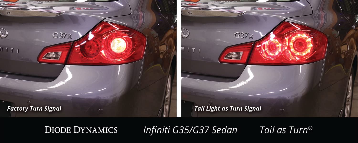 Diode Dynamics Tail As Turn Led Module For Infiniti G37 Sedan 2009-2013, Converts Tail Lights To Turn Signal, Plug-And-Play Inst