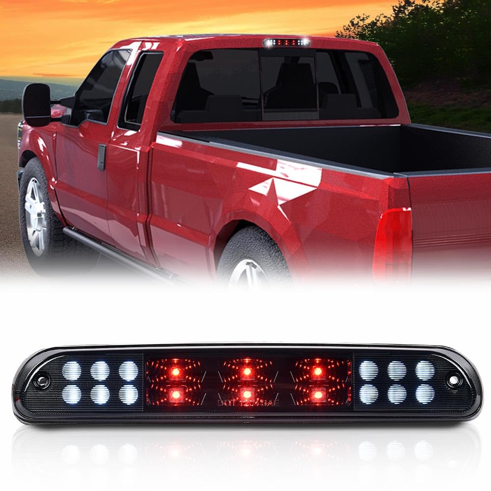 Cheda Third 3D Brake Lights Compatible For Ford F250 F350 F450 F550 Super Duty 1999-2015 High Mount Led 3Rd Tail Brake/Cargo Lig