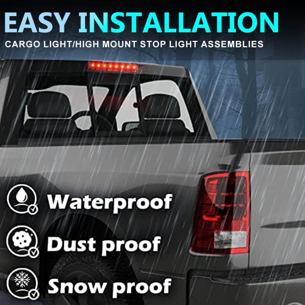 Cheda Third 3D Brake Lights Assembly Compatible With Toyota Tacoma 1995 1996 1997 1998 1999 2000 2001 2002 2003 2004 2005 2006 2