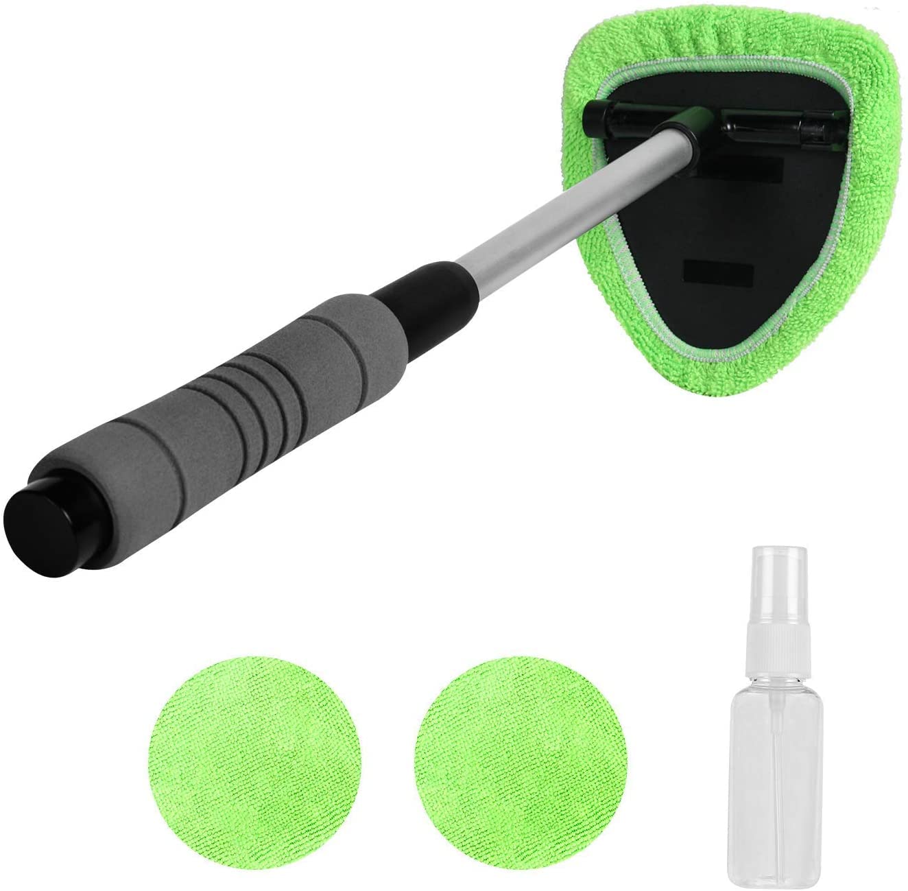 X Xindell Windshield Cleaner -Microfiber Car Window Cleaning Tool With Extendable Handle And Washable Reusable Cloth Pad Head Au