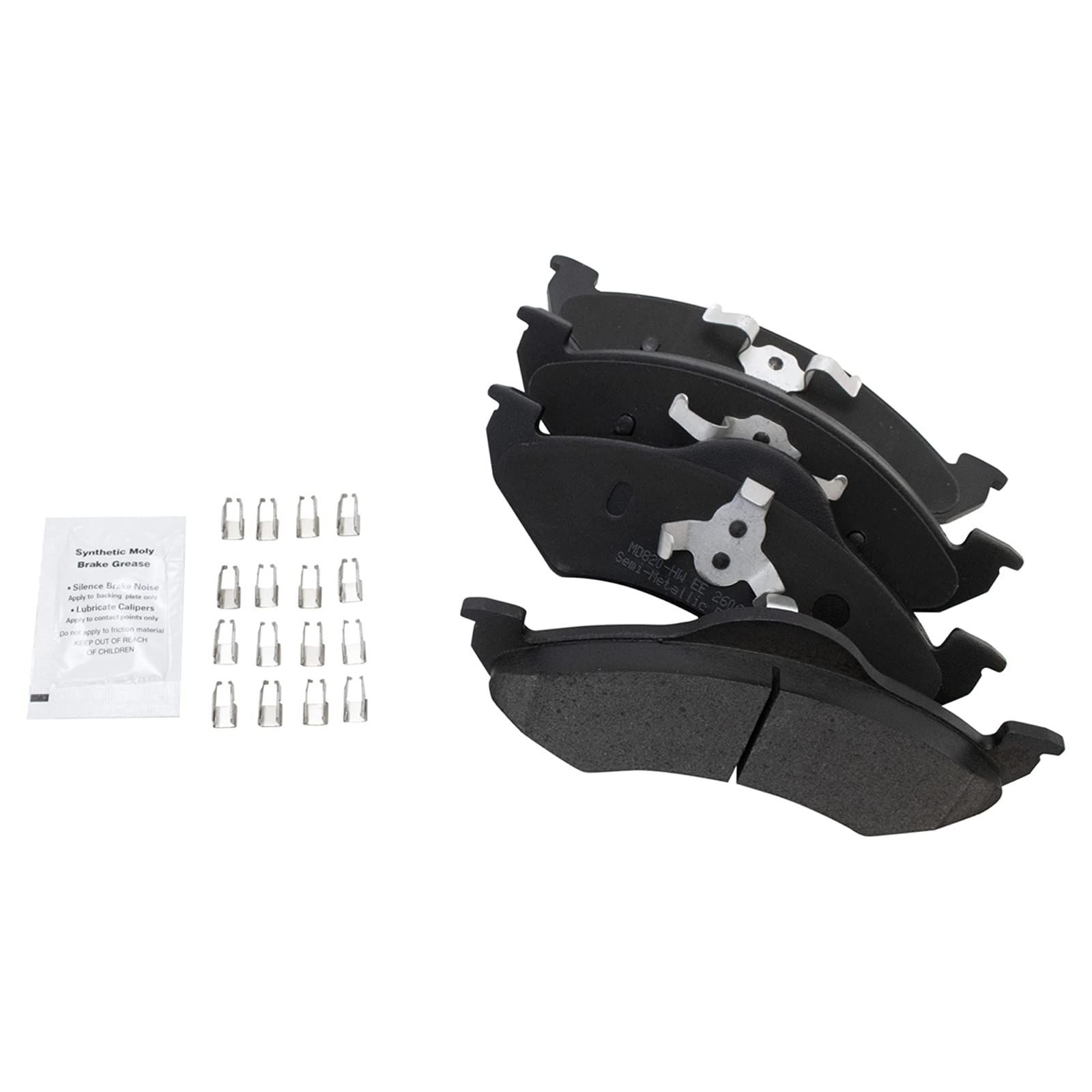 Trq Front Brake Pad & Rotor Kit Brake Pads Brake Rotor Semi-Metallic Compatible With 2000-2002 Dodge Dakota Durango