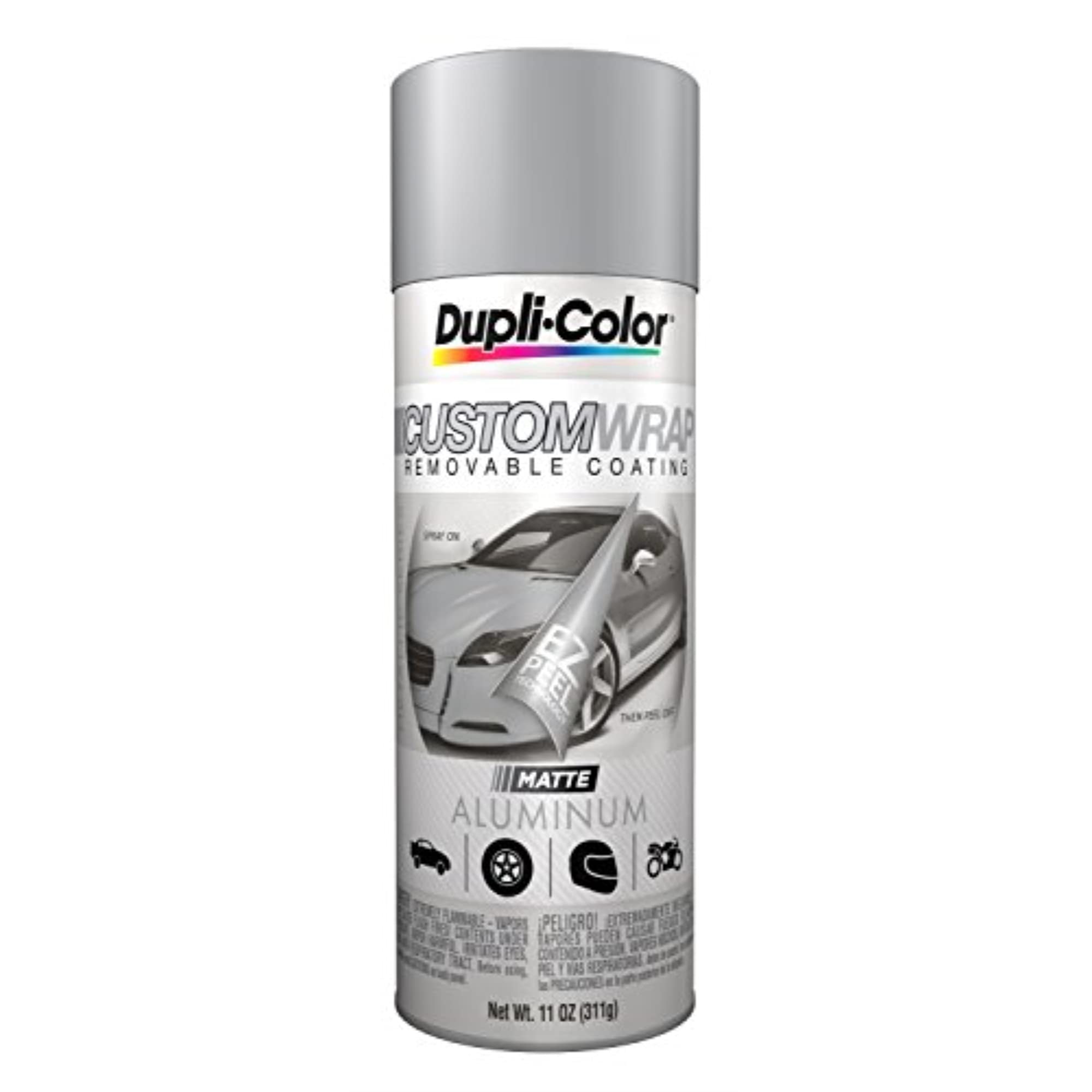 Dupli-Color Ecwrc8310 Custom Wrap Removable Metallic Coating, Aluminum, 11 Oz.