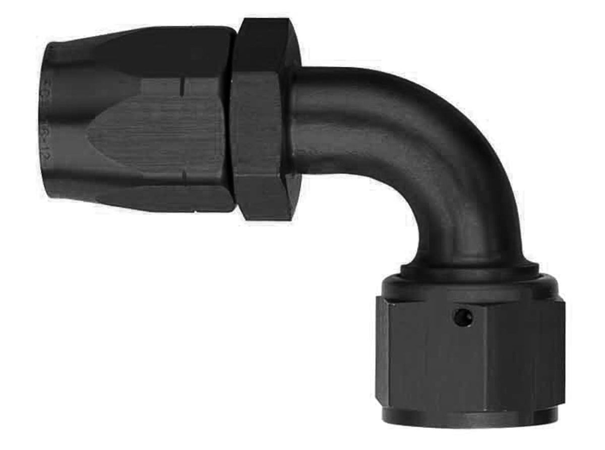 Aeroquip FCM1032 Red and Blue Aluminum Anodized -06AN 90-Degree Hose Fitting