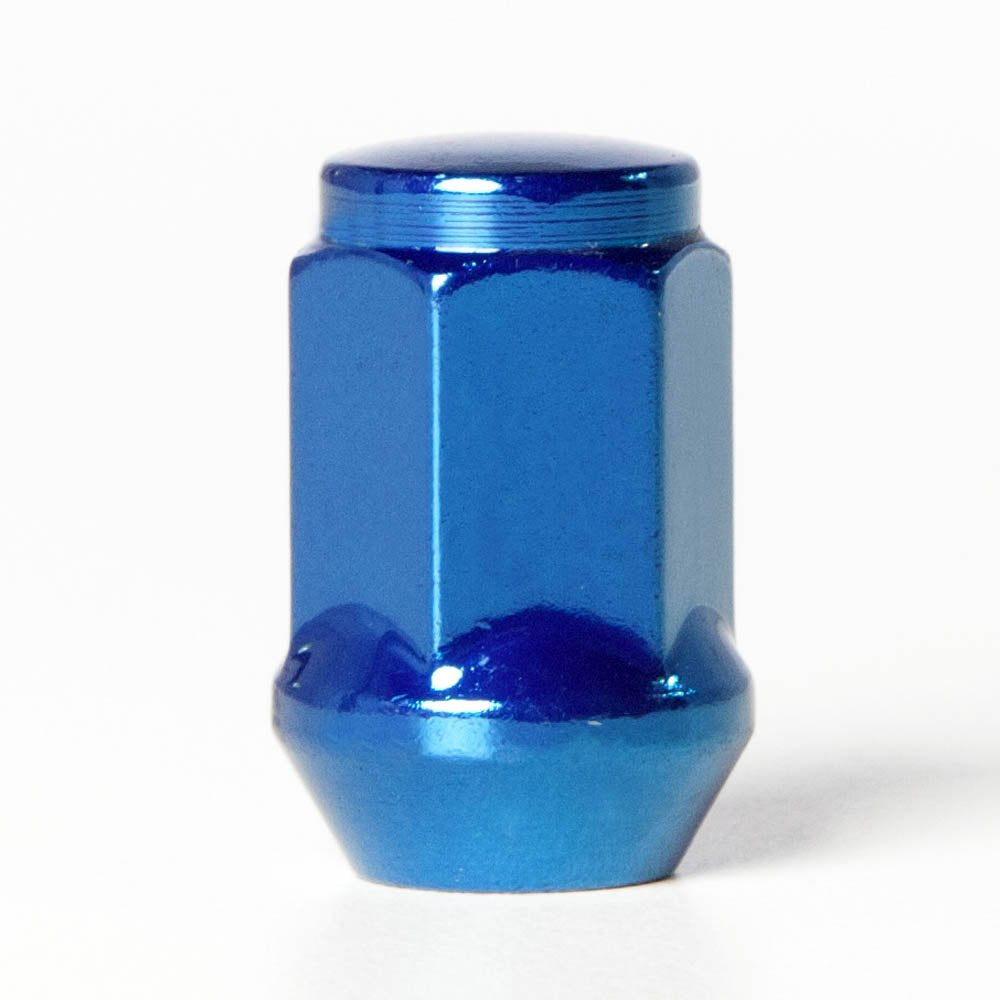 Circuit Performance 12X1.5 Blue Closed End Bulge Acorn Lug Nuts Cone Seat Forged Steel (20 Pieces)